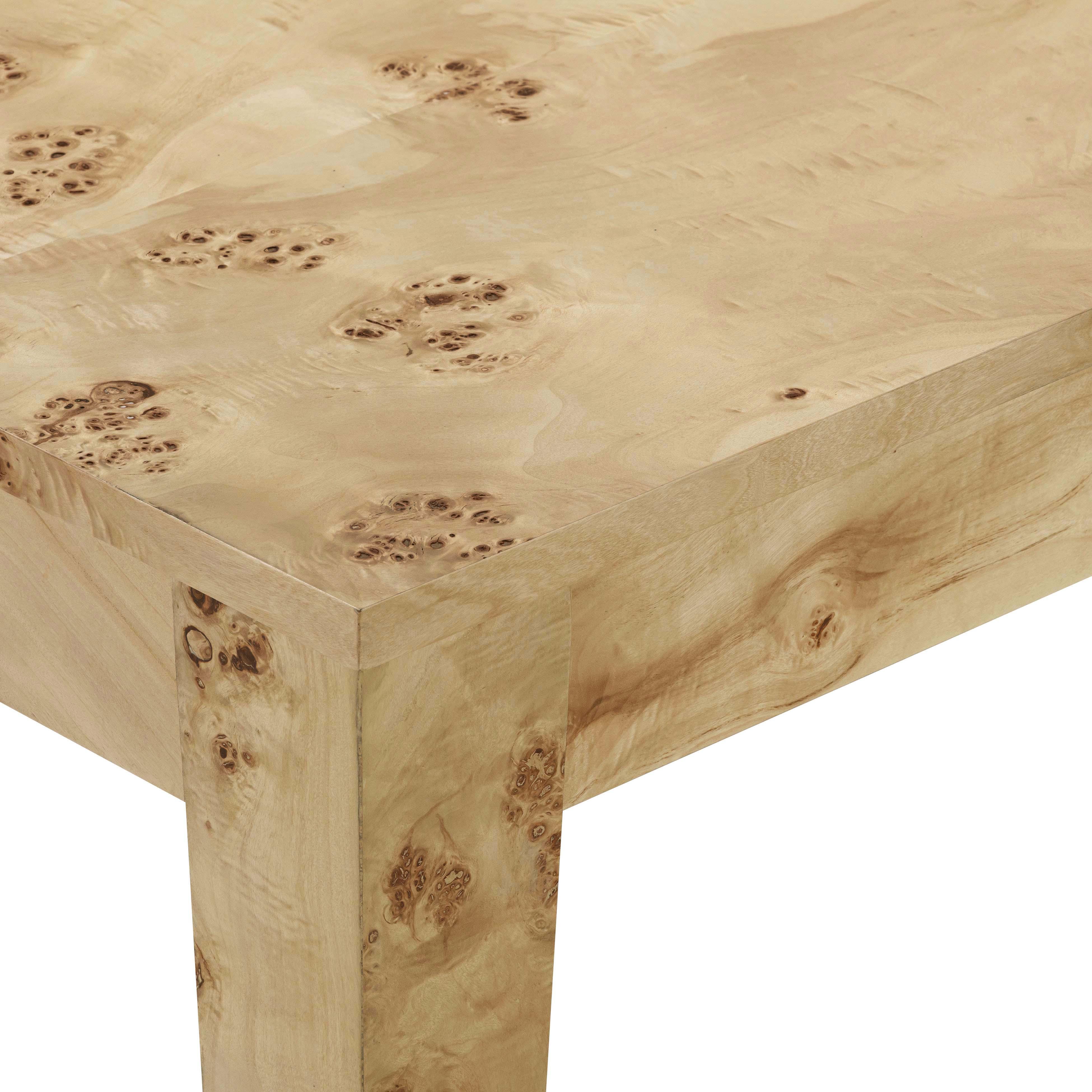 Brandyss Natural Burl 90" Rectangular Dining Table - Image 6
