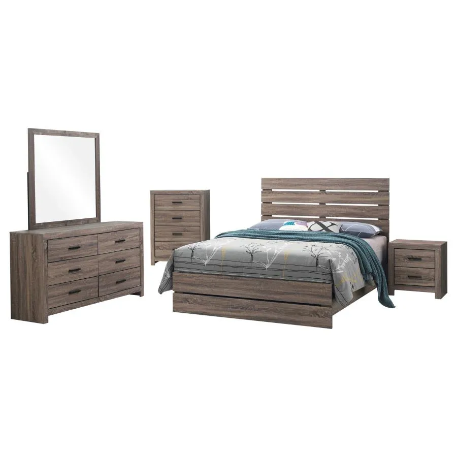 Brantford Barrel Oak 5-Piece Queen Bedroom Set - Image 2
