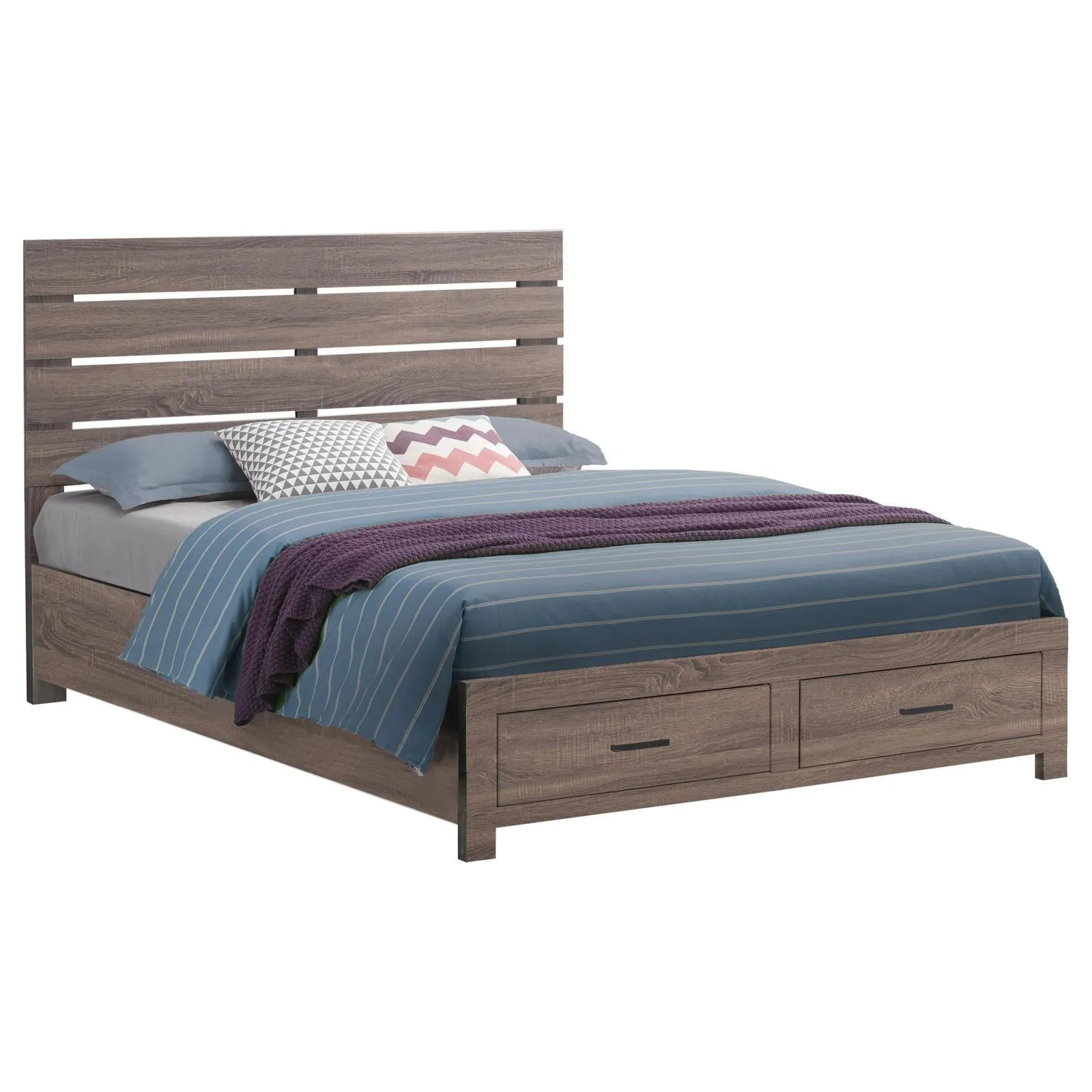 Brantford Barrel Oak Eastern King Storage Bed - Image 2