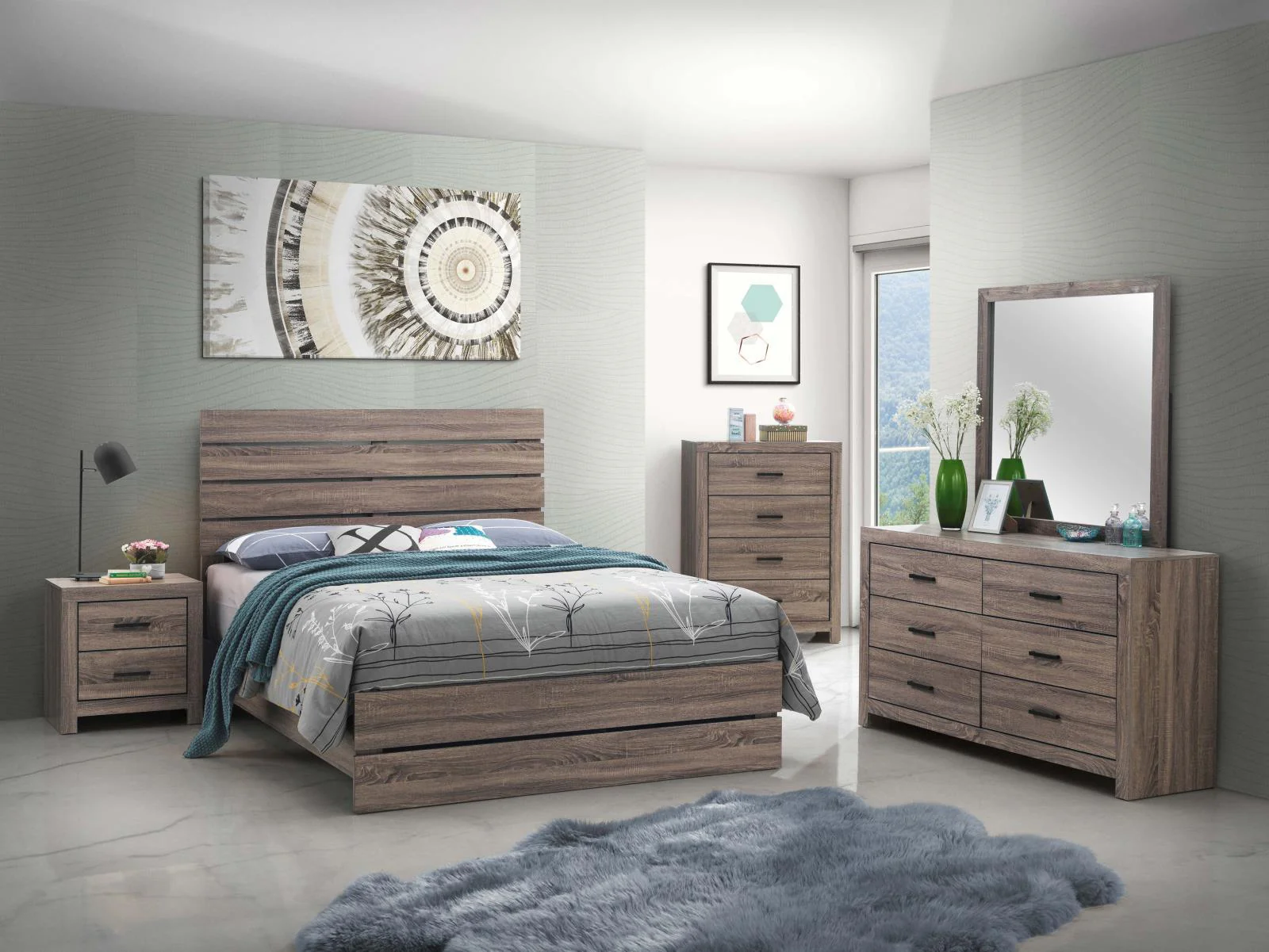 Brantford Barrel Oak Queen Panel Bed - Image 5