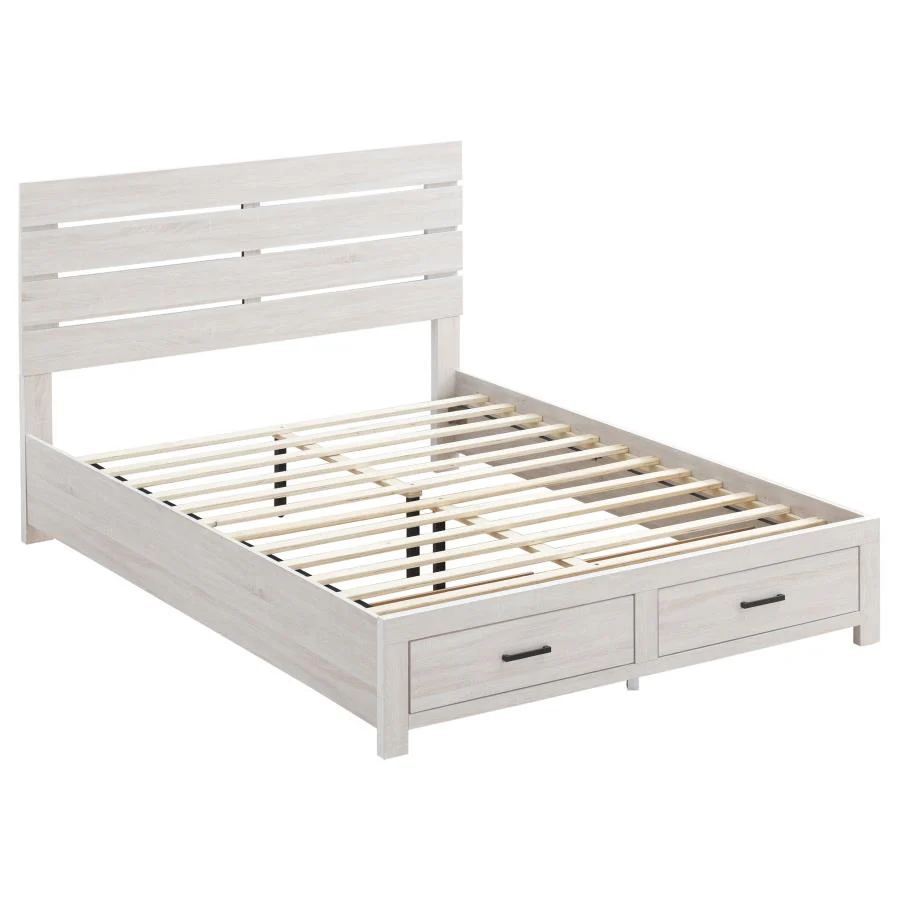Brantford Coastal White 5-Piece Queen Storage Bedroom Set - Image 4