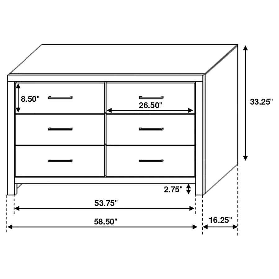 Brantford White 5-Piece Eastern King Bedroom Set - Image 17