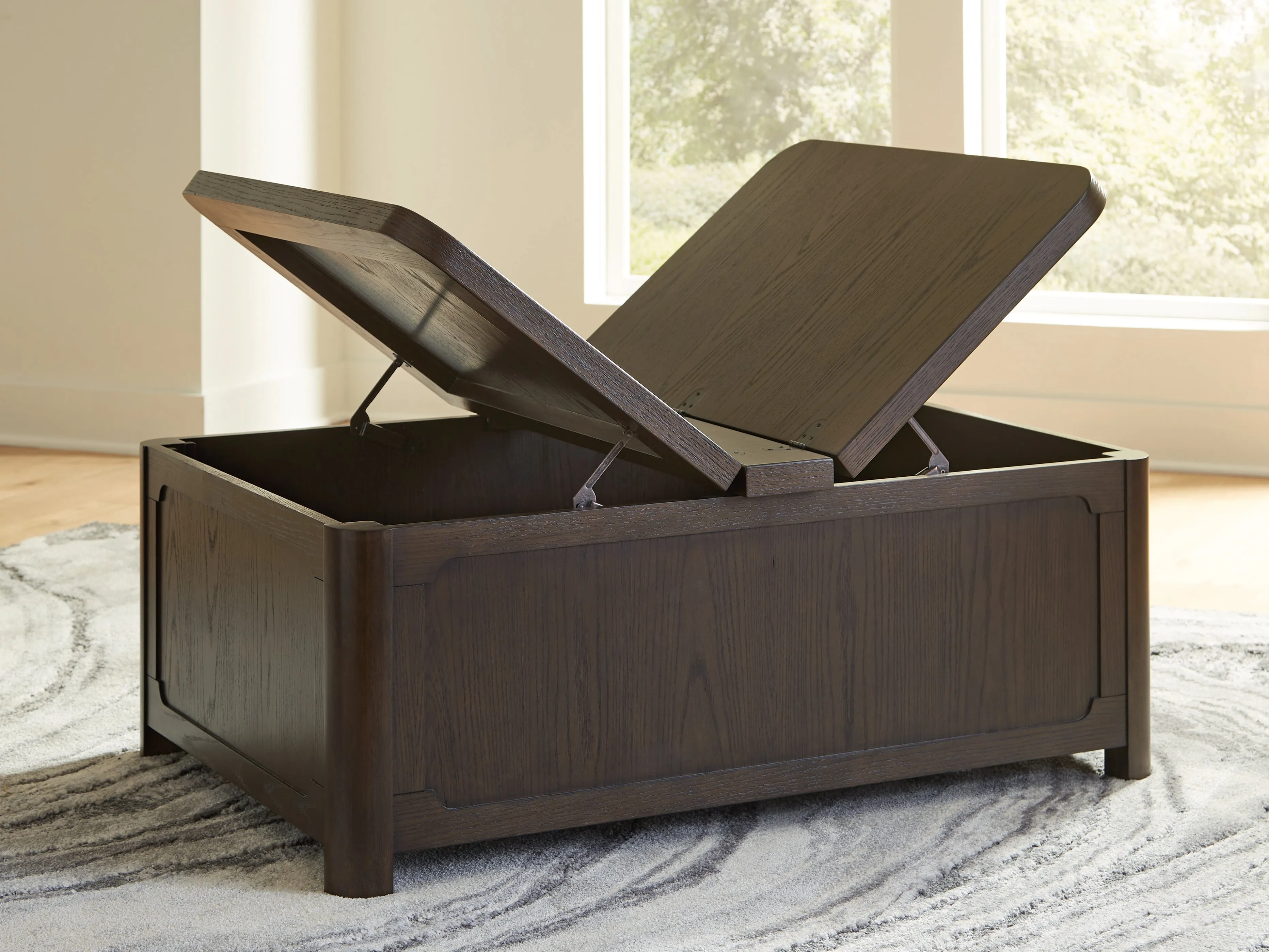 Breckington Dark Brown Coffee Table With Storage