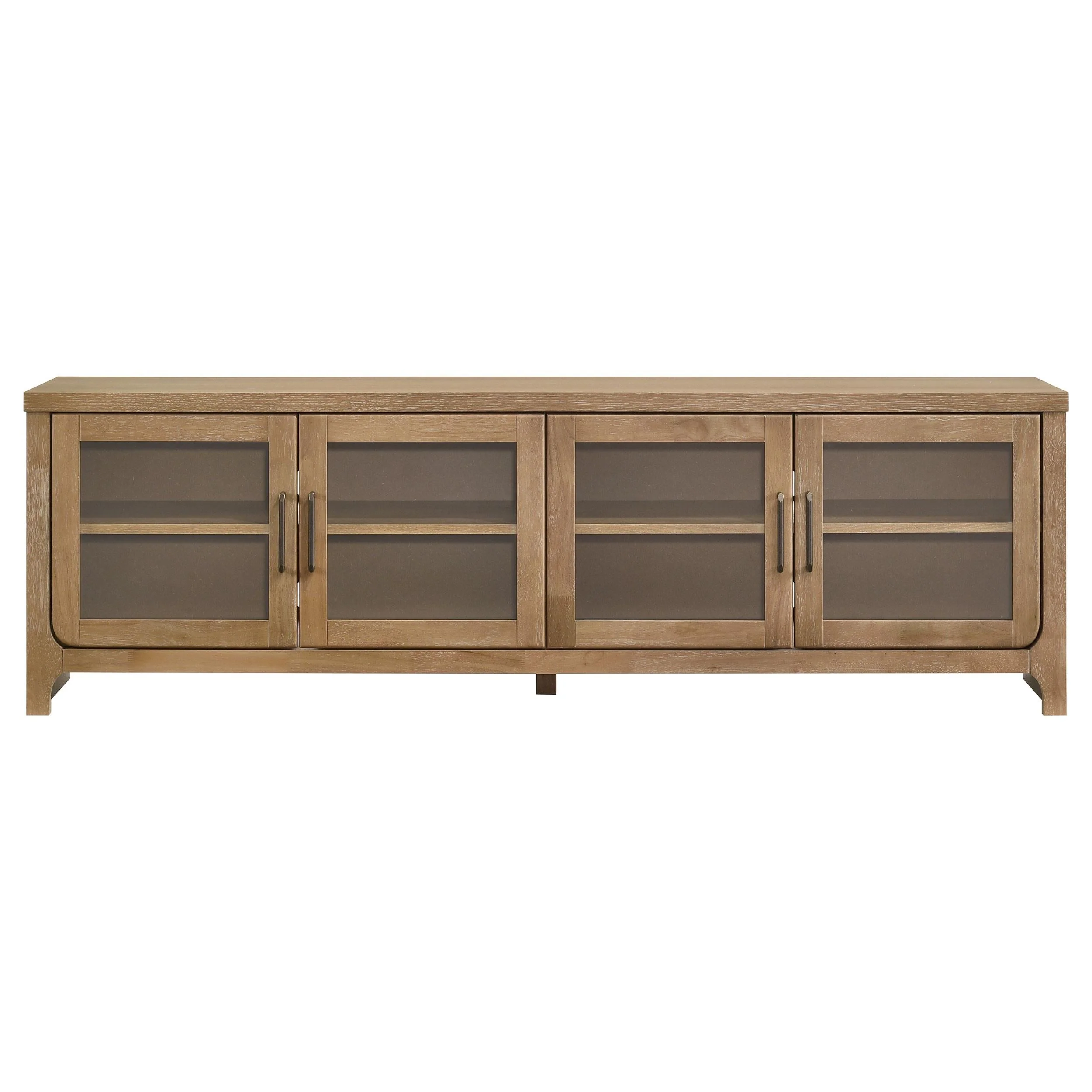 Brenham Light Oak 79-inch 4-Door TV Stand Media Console - Image 4