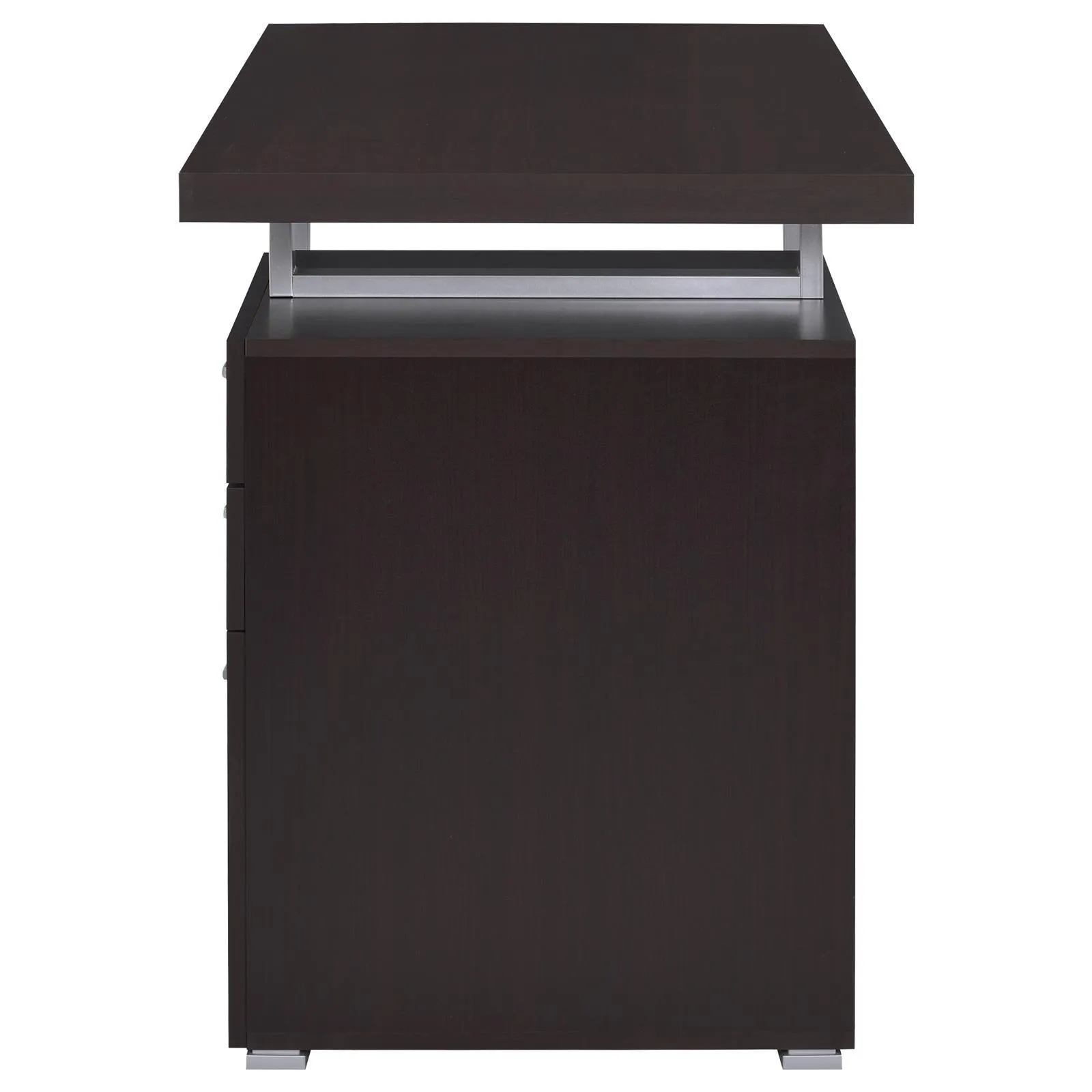 Brennan Cappuccino 3-Drawer Office Desk - Image 6