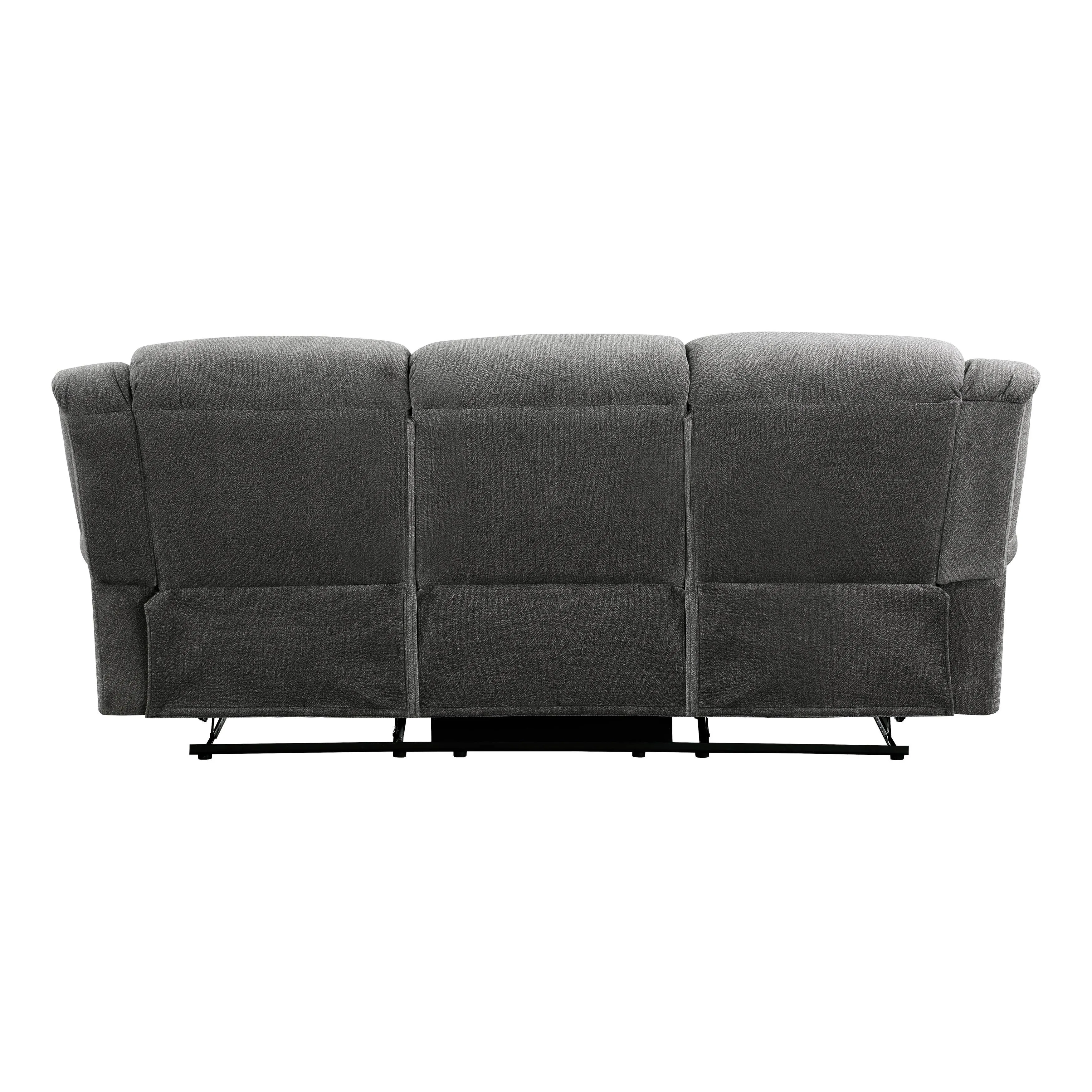 Brennen Charcoal Double Reclining Sofa - Image 5