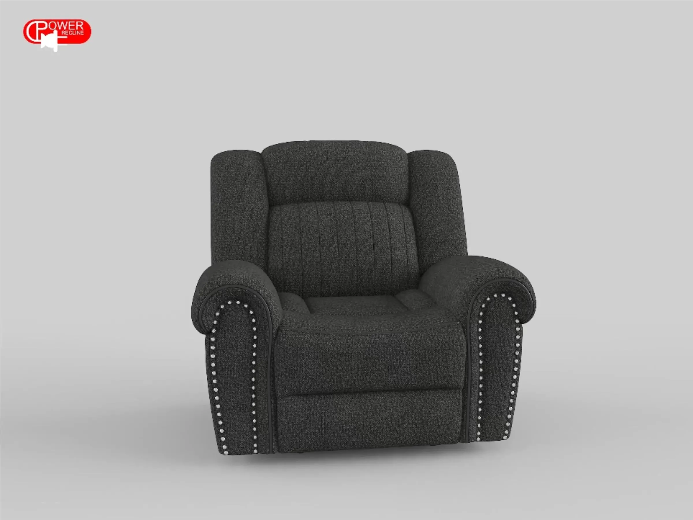 Brennen Charcoal Power Reclining Chair - Image 4
