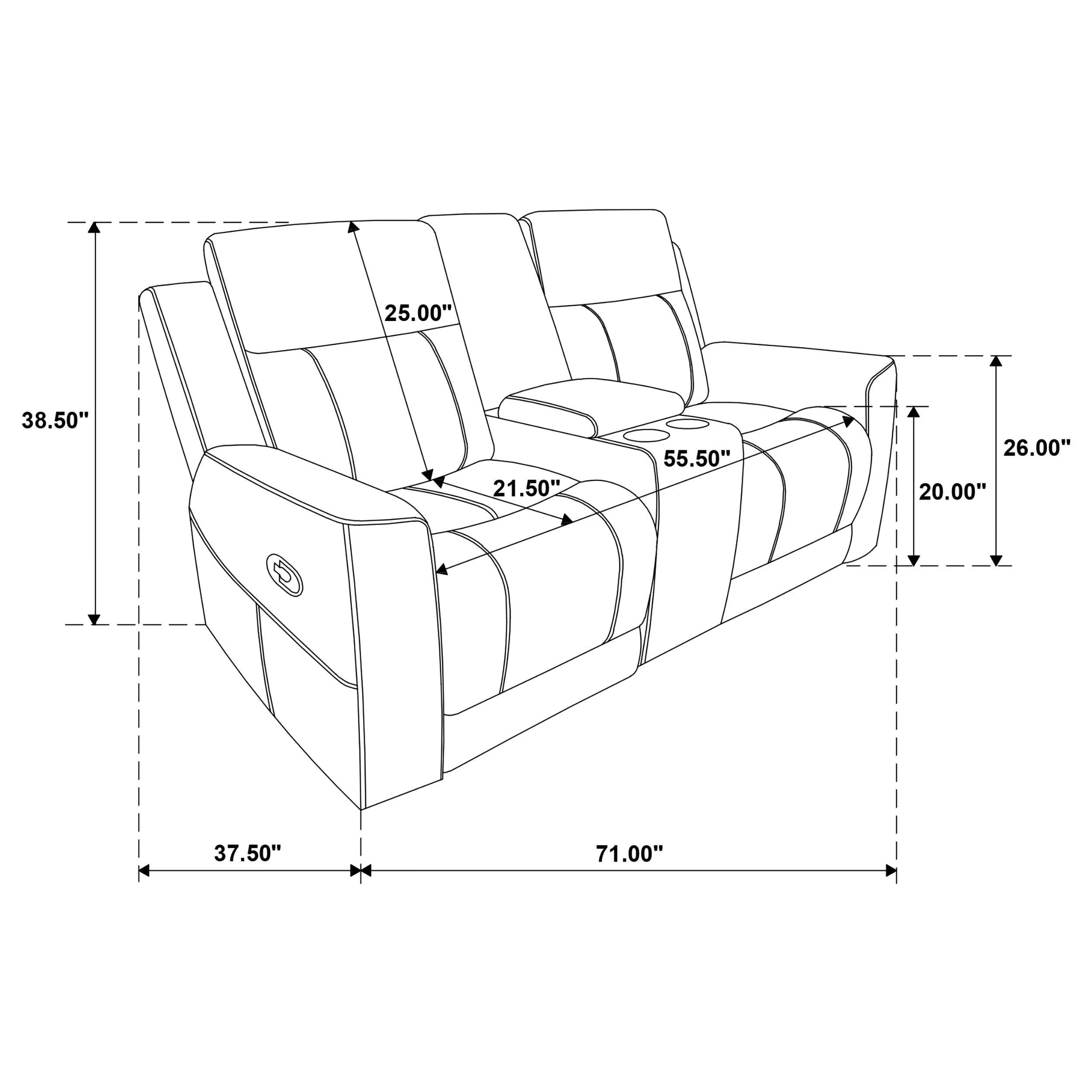 Brentwood Dark Charcoal 2-piece Upholstered Motion Reclining Sofa Set - Image 15