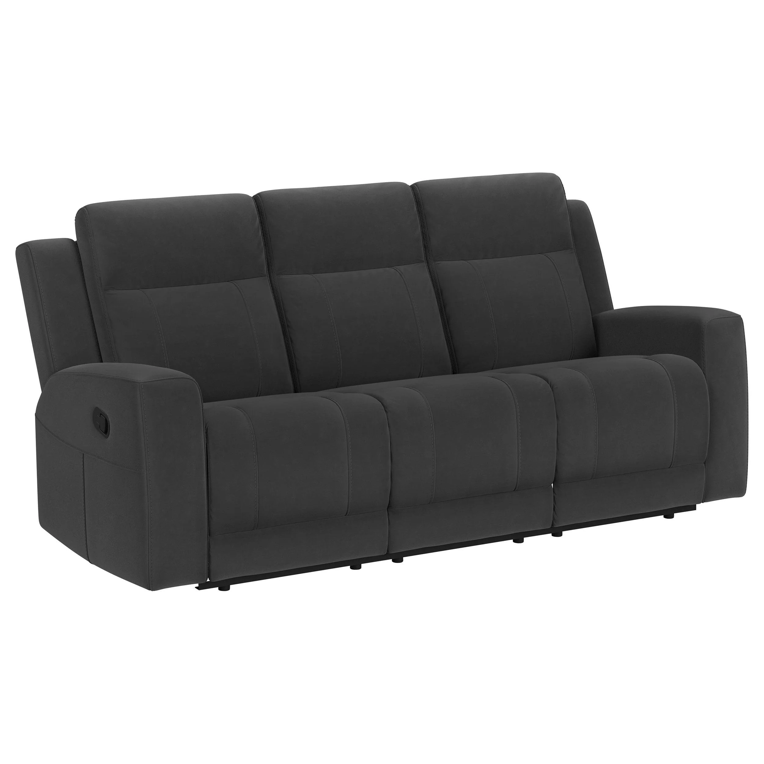 Brentwood Dark Charcoal 2-piece Upholstered Motion Reclining Sofa Set - Image 3