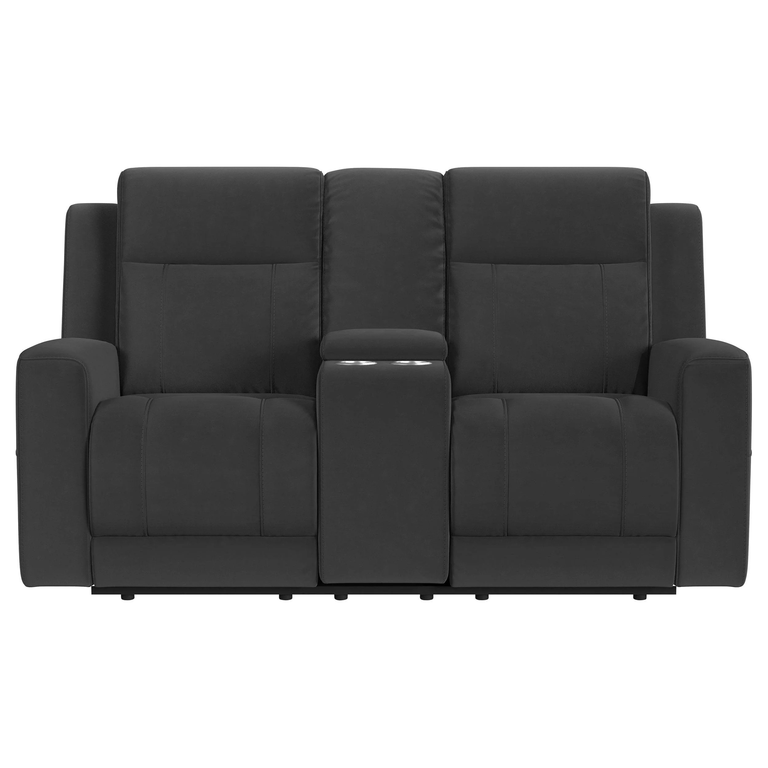 Brentwood Dark Charcoal 2-piece Upholstered Motion Reclining Sofa Set - Image 8