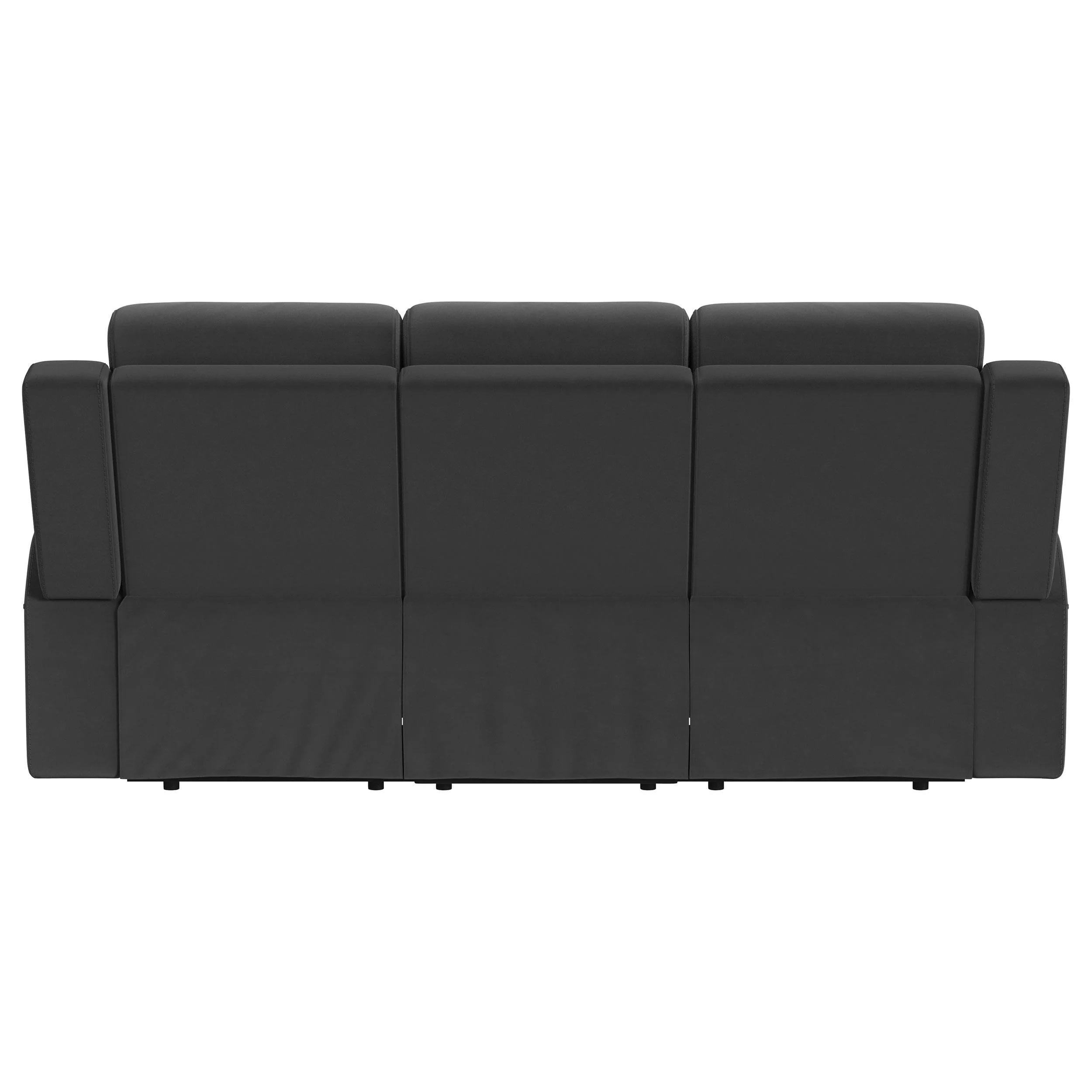Brentwood Dark Charcoal Upholstered Motion Reclining Sofa - Image 8