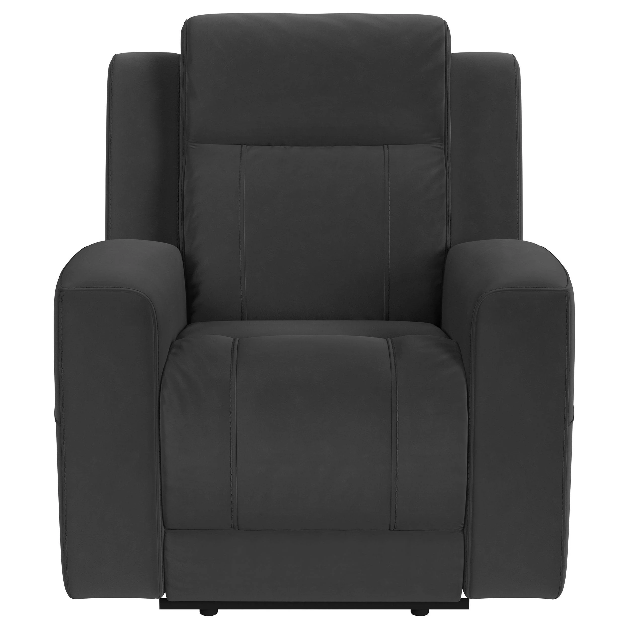 Brentwood Dark Charcoal Upholstered Recliner Chair - Image 2