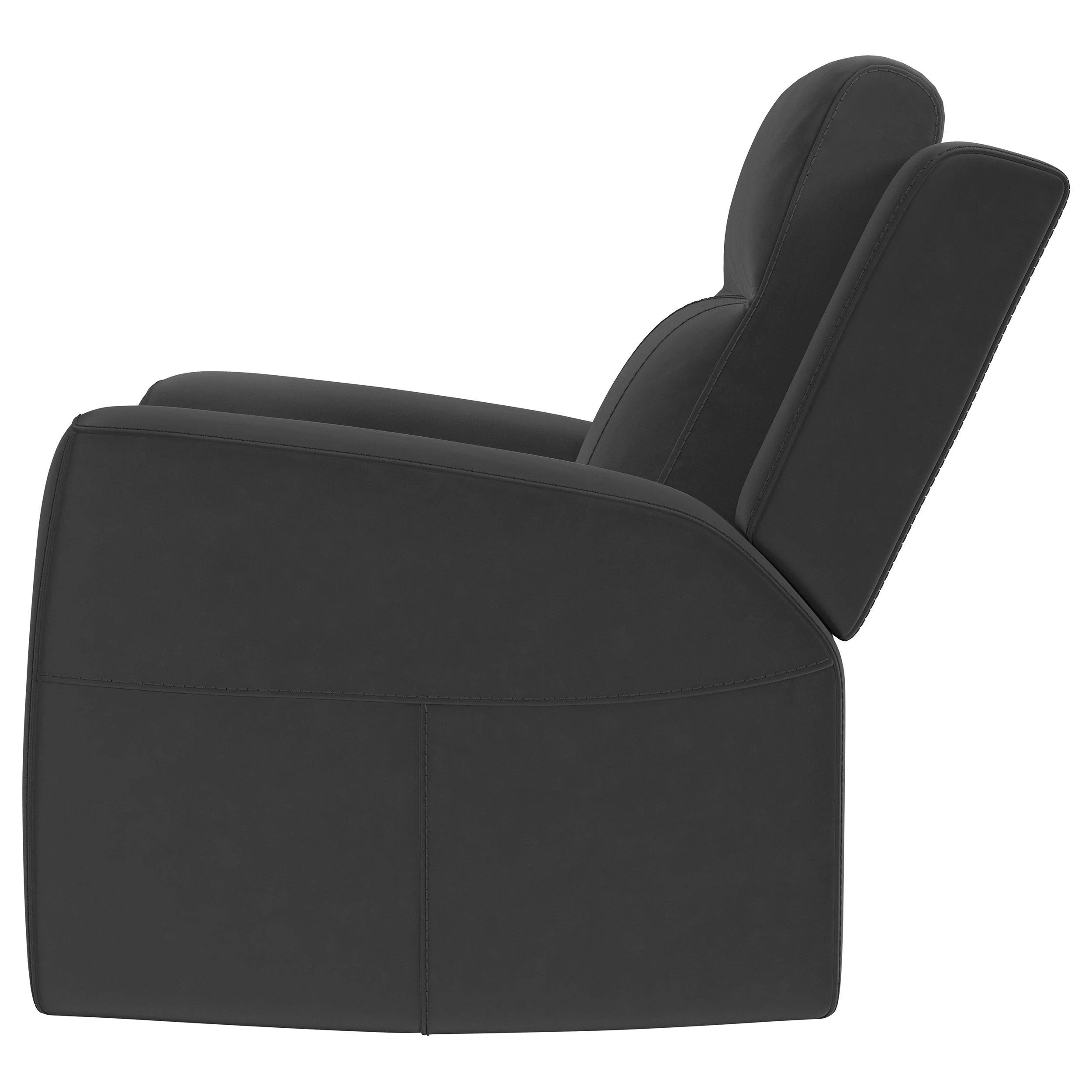 Brentwood Dark Charcoal Upholstered Recliner Chair - Image 3