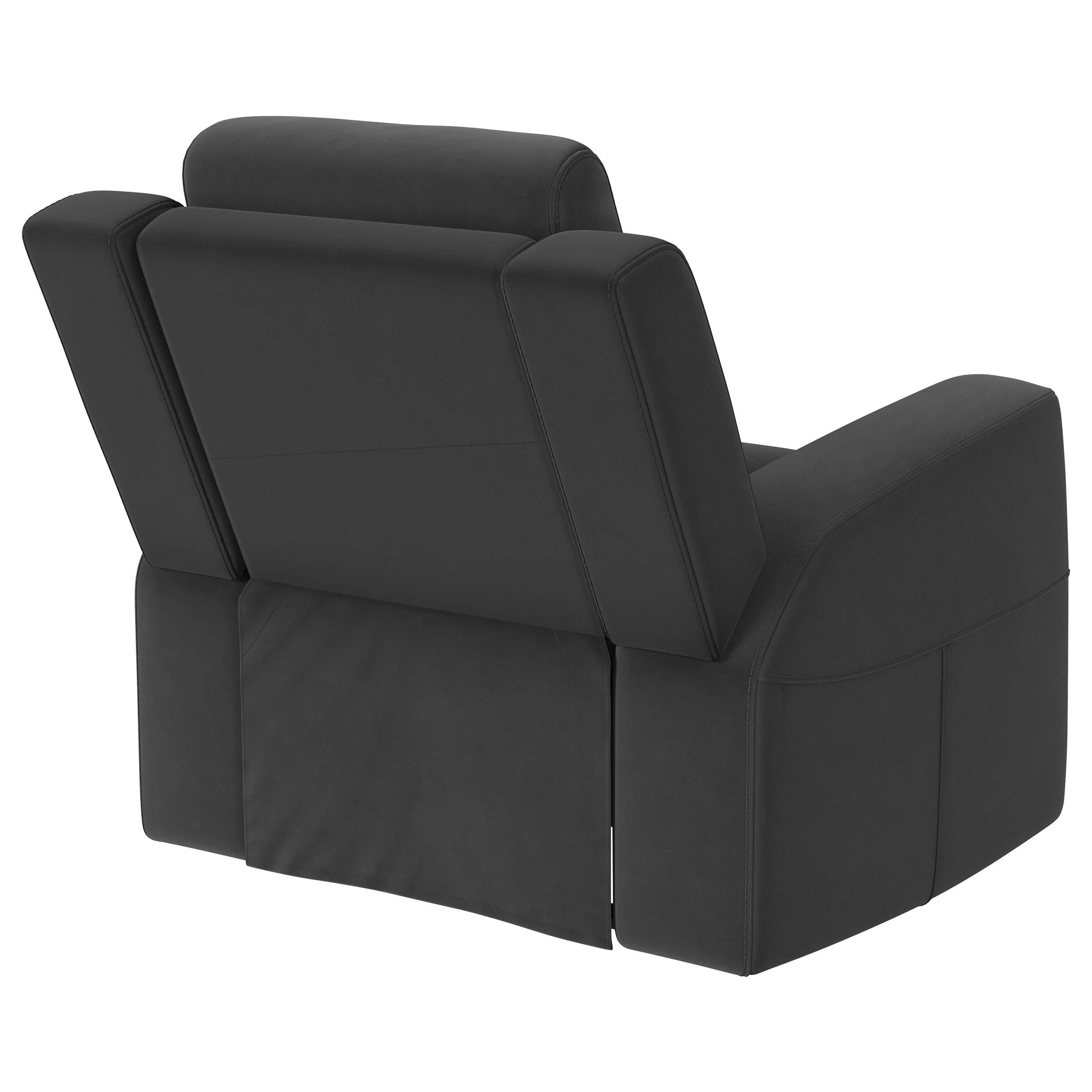 Brentwood Dark Charcoal Upholstered Recliner Chair - Image 5