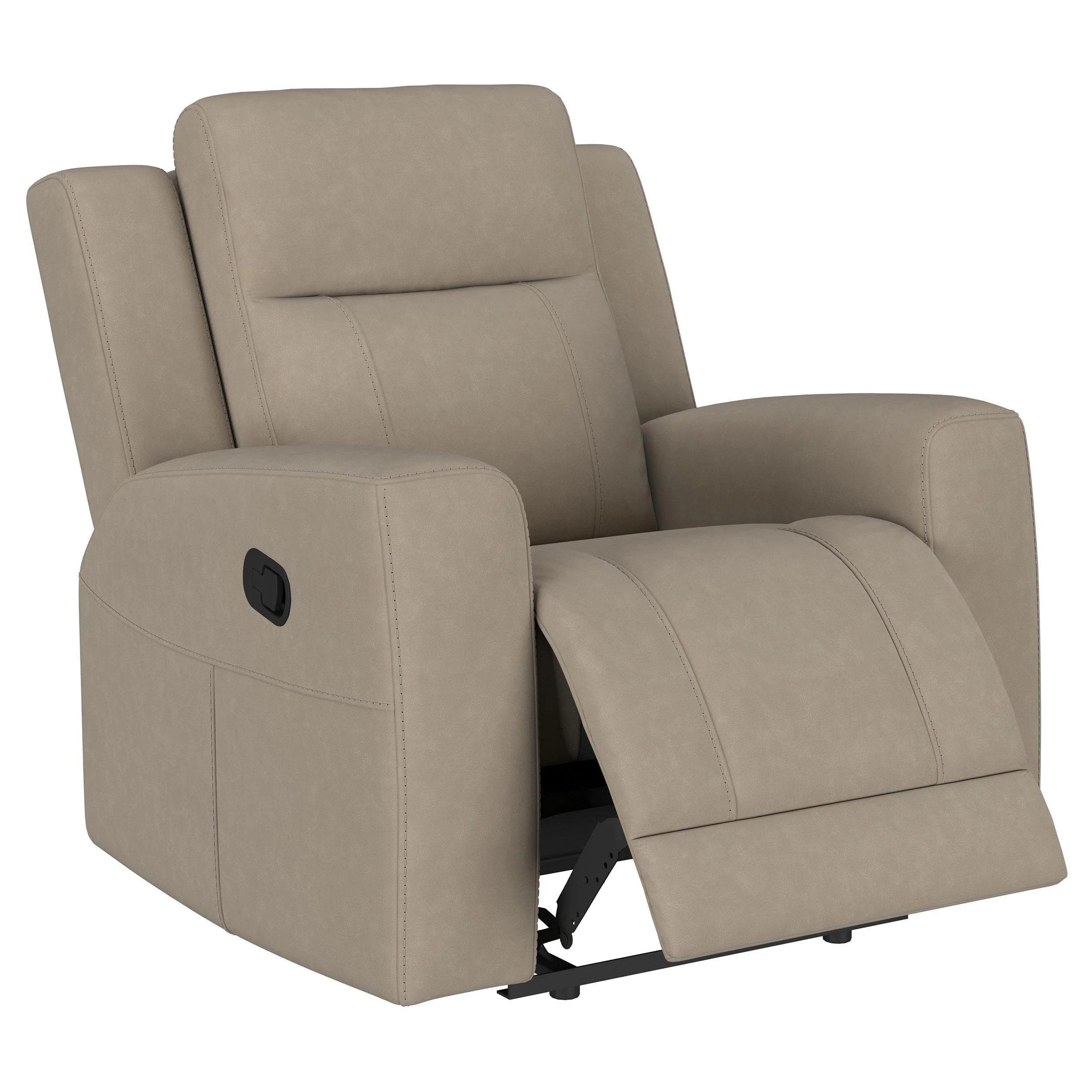 Brentwood Taupe Upholstered Recliner Chair - Image 10
