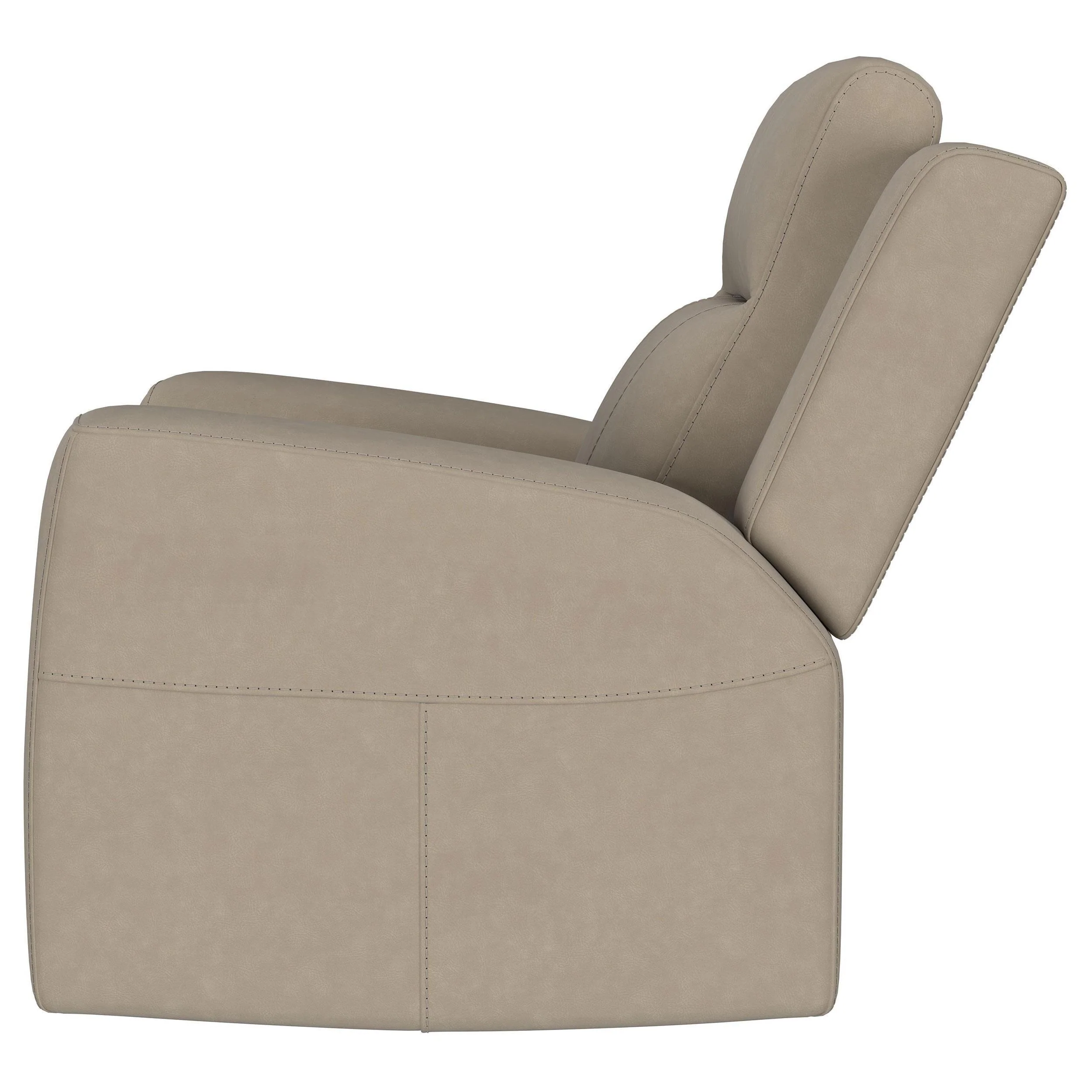 Brentwood Taupe Upholstered Recliner Chair - Image 5