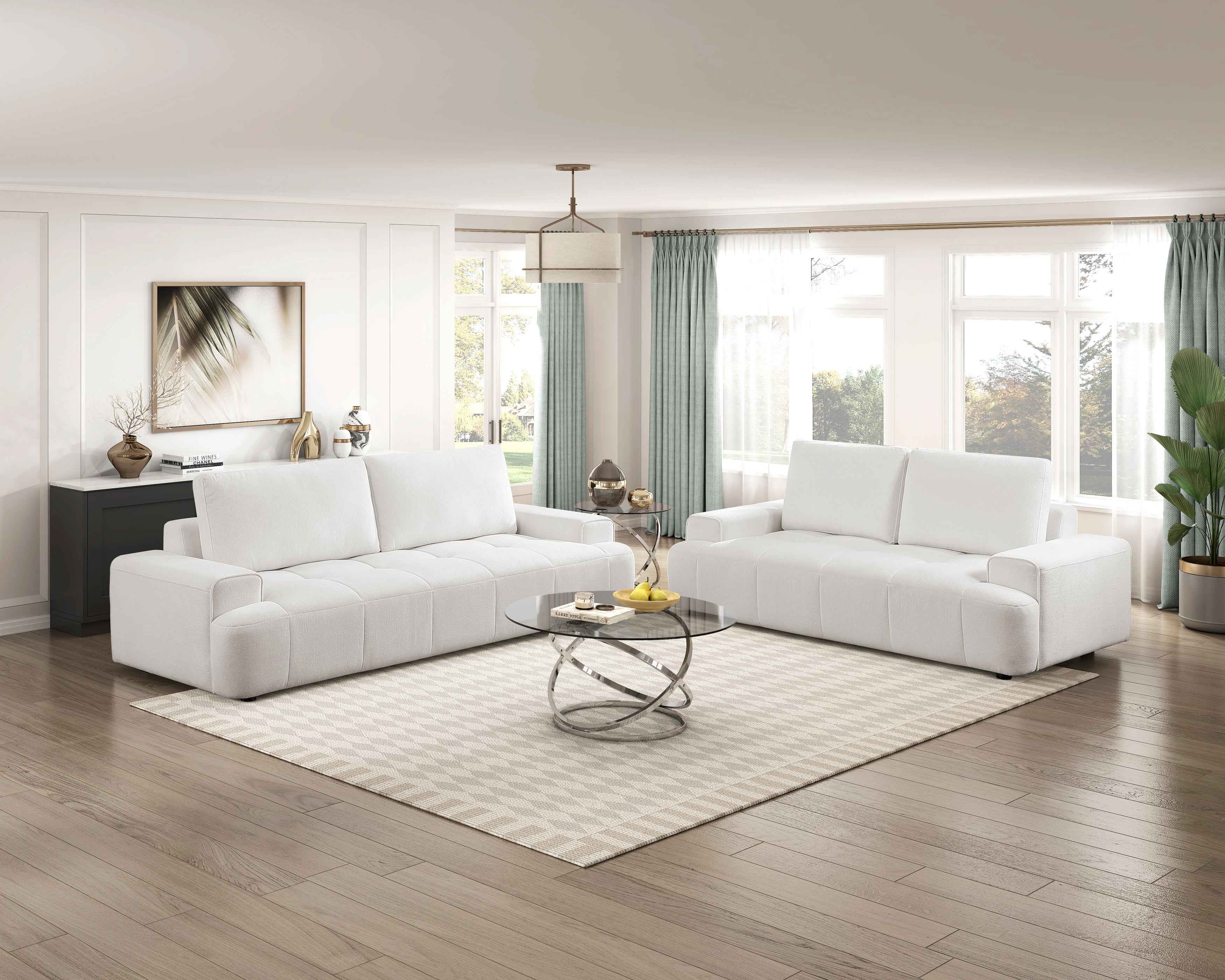 Brera Beige Loveseat - Image 7