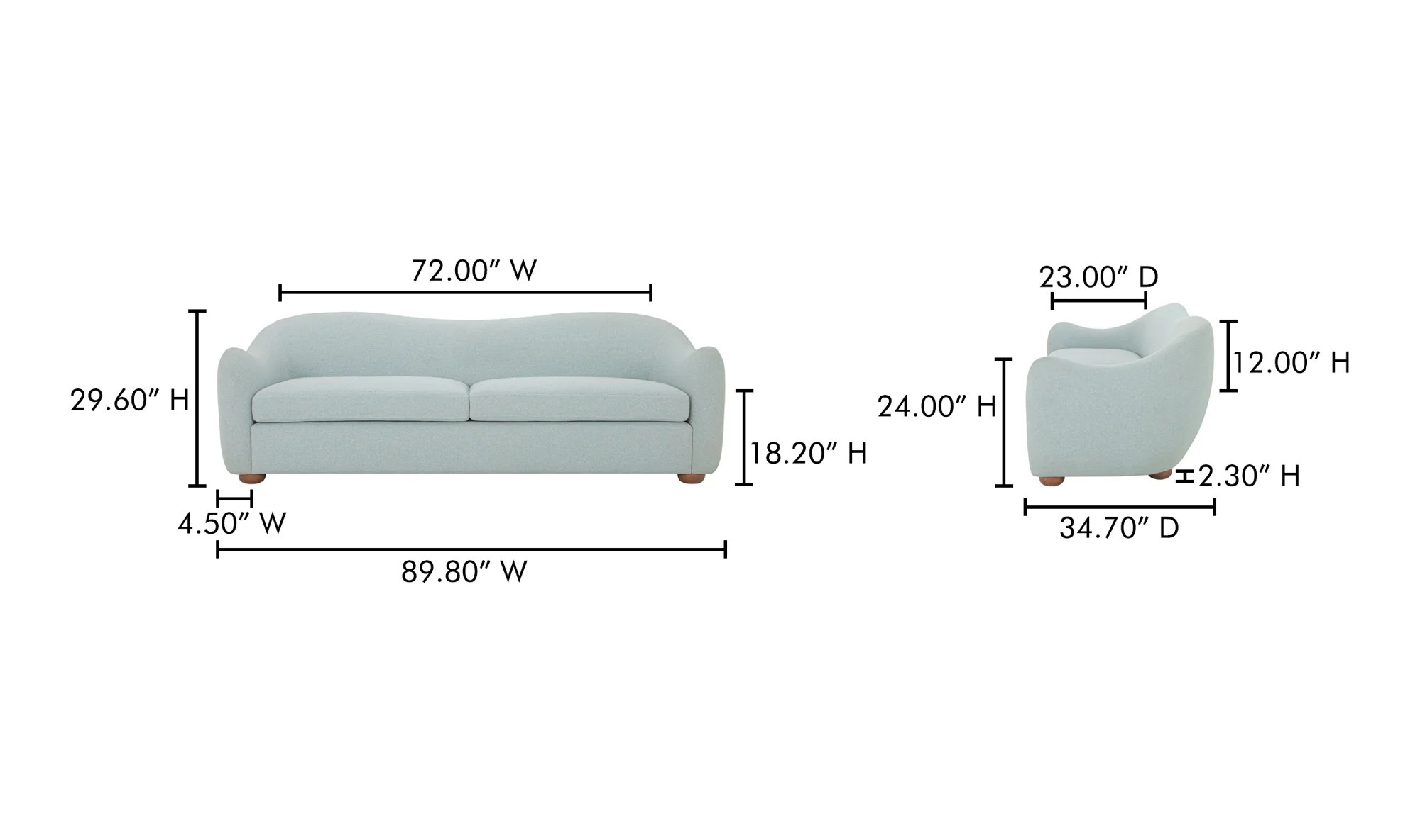 Bria Sofa Light Blue - Image 10