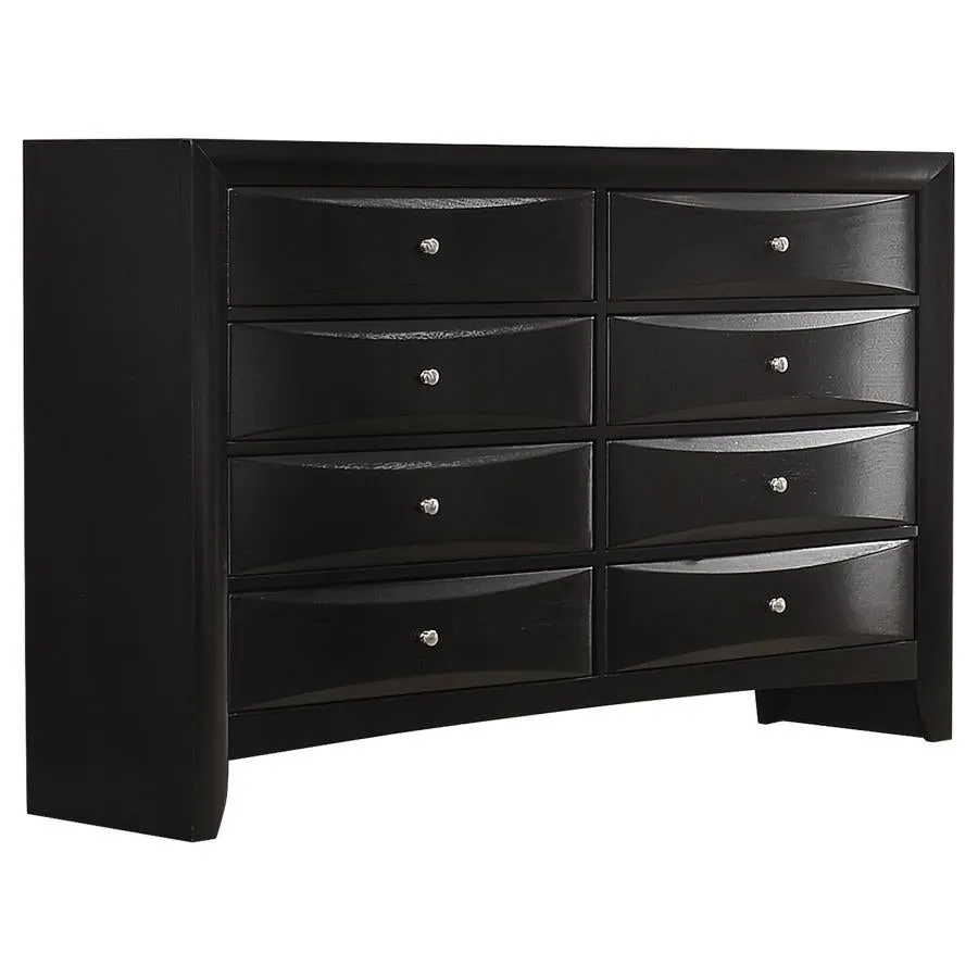 Briana Black 5-Piece Eastern King Storage Bedroom Set with Bookcase Headboard - Image 7