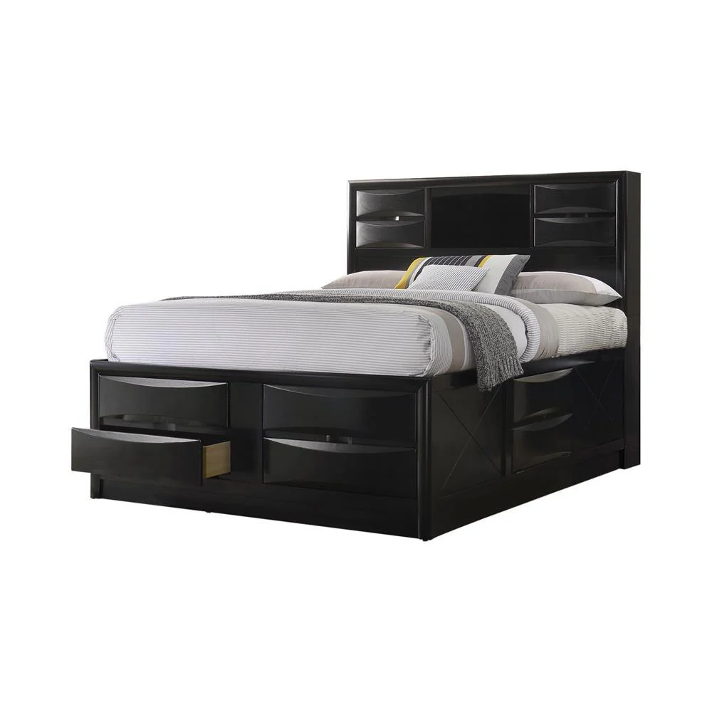 Briana Black Queen Platform Storage Bed - Image 2