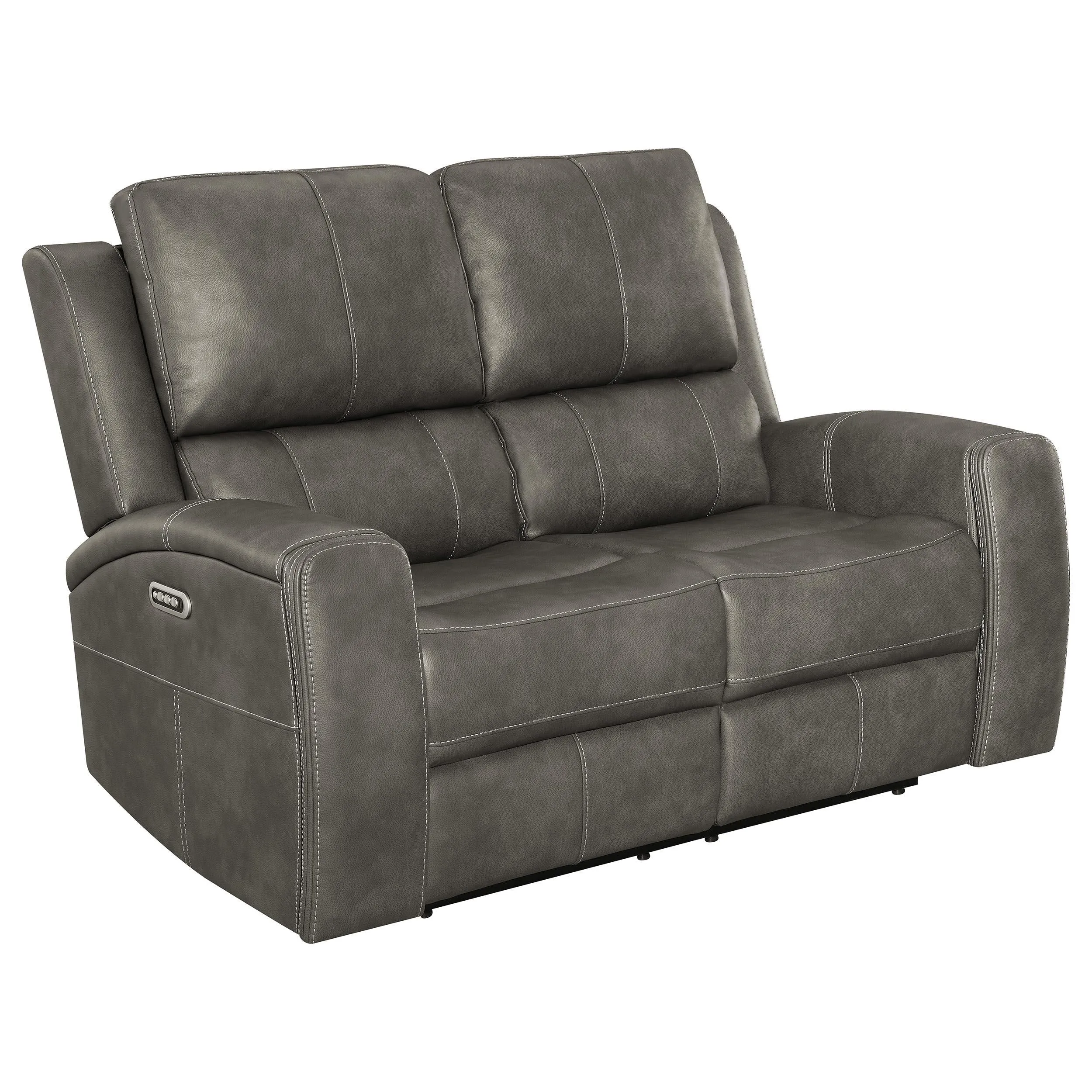 Brickston Charcoal 2-Piece Triple Power Reclining Set - Image 5