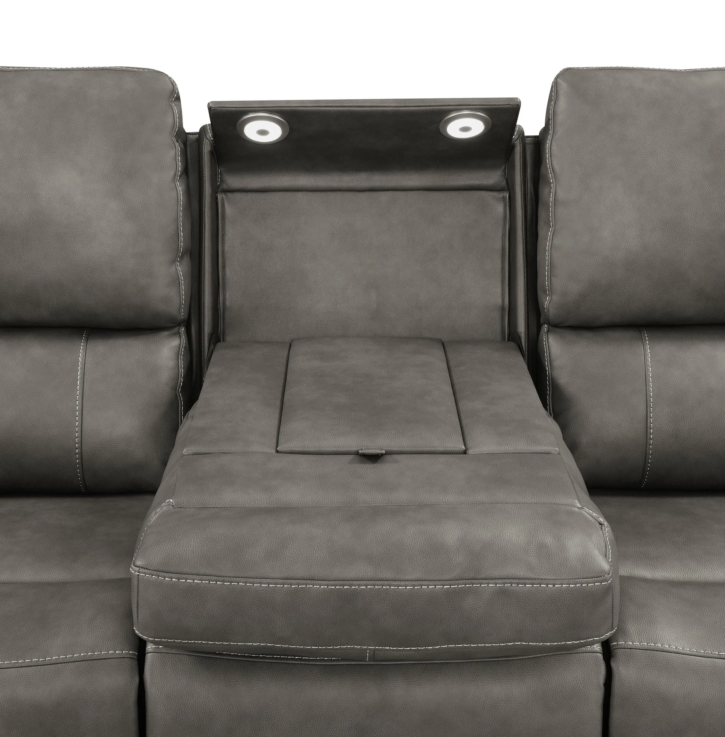 Brickston Charcoal 2-Piece Triple Power Reclining Set - Image 8