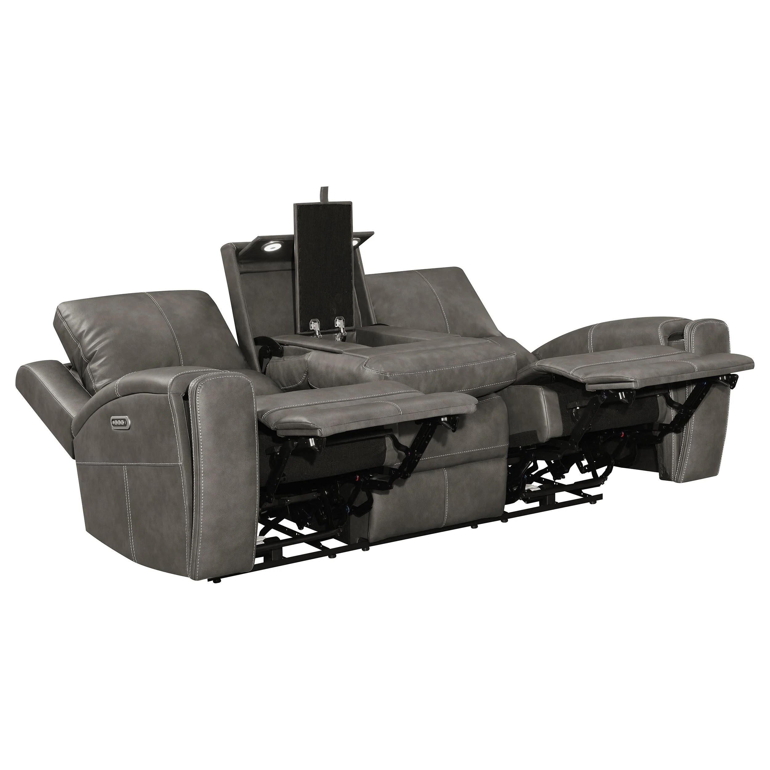 Brickston Charcoal 3-Piece Triple Power Reclining Set - Image 3