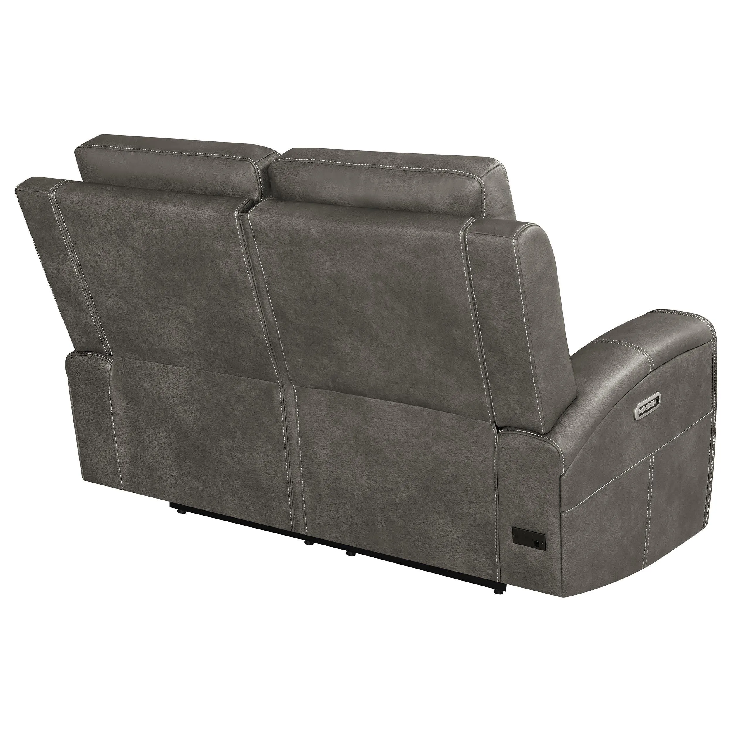 Brickston Charcoal Triple Power Reclining Loveseat - Image 7