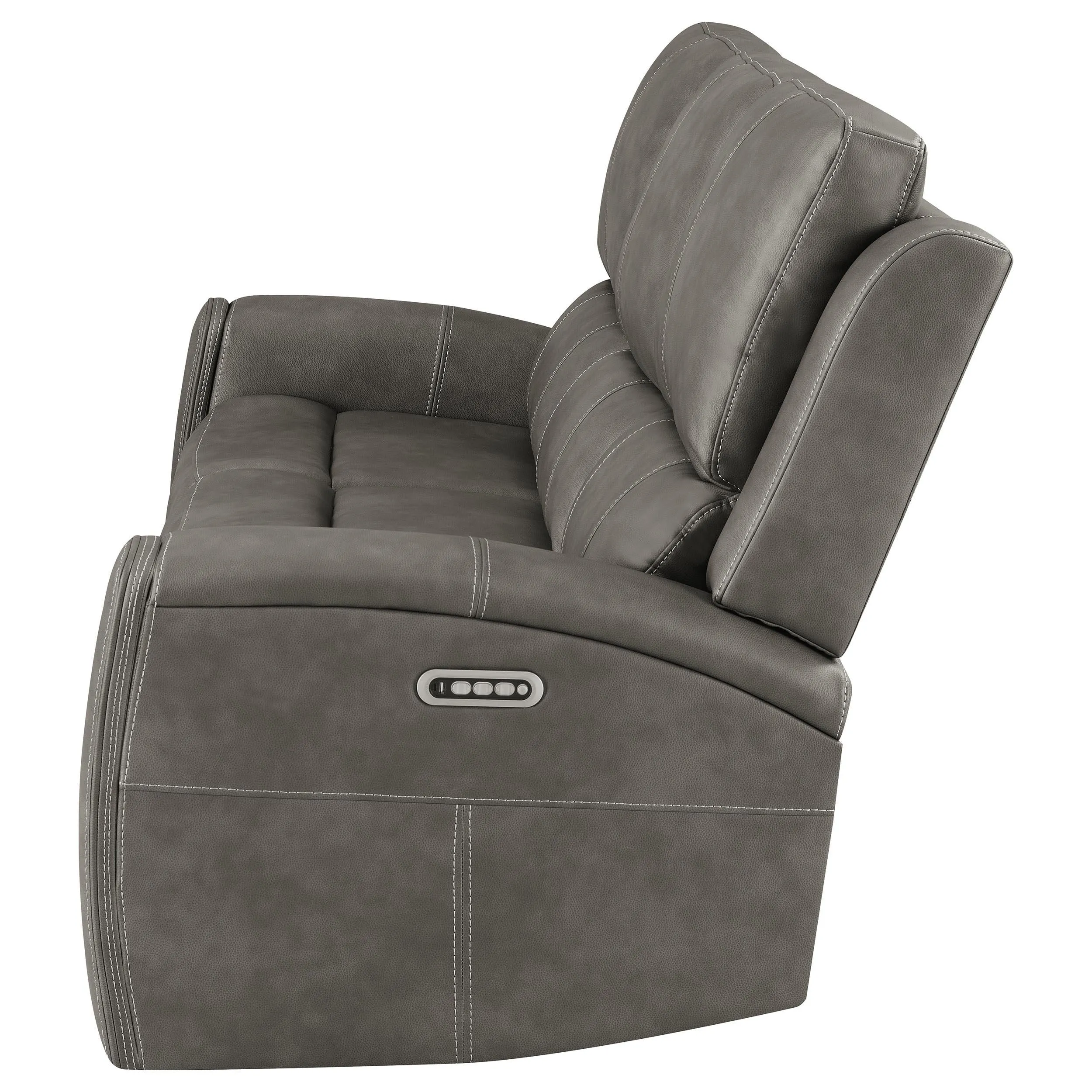 Brickston Triple Power Reclining Sofa Charcoal - Image 5