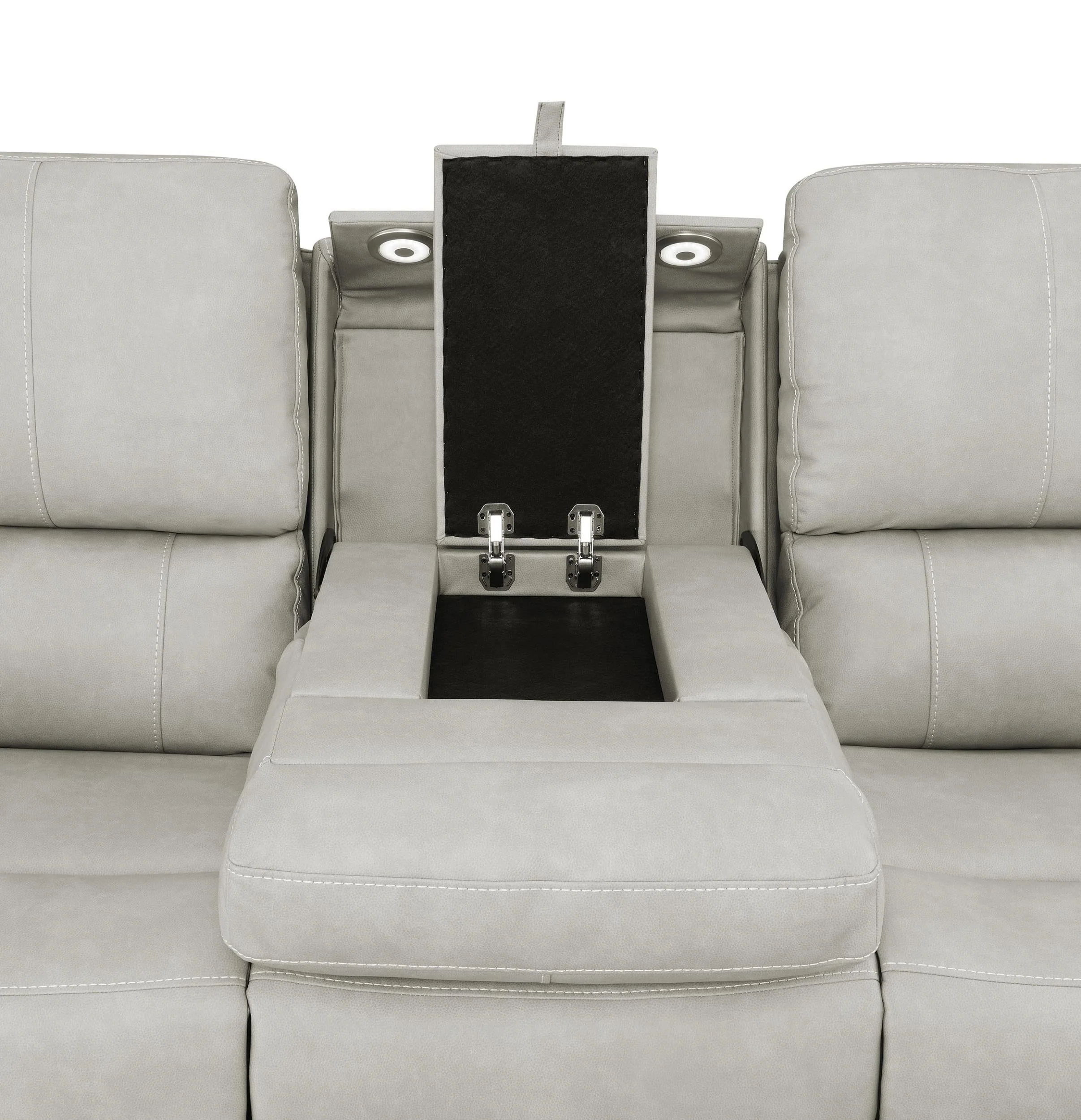 Brickston Triple Power Reclining Sofa Grey - Image 10