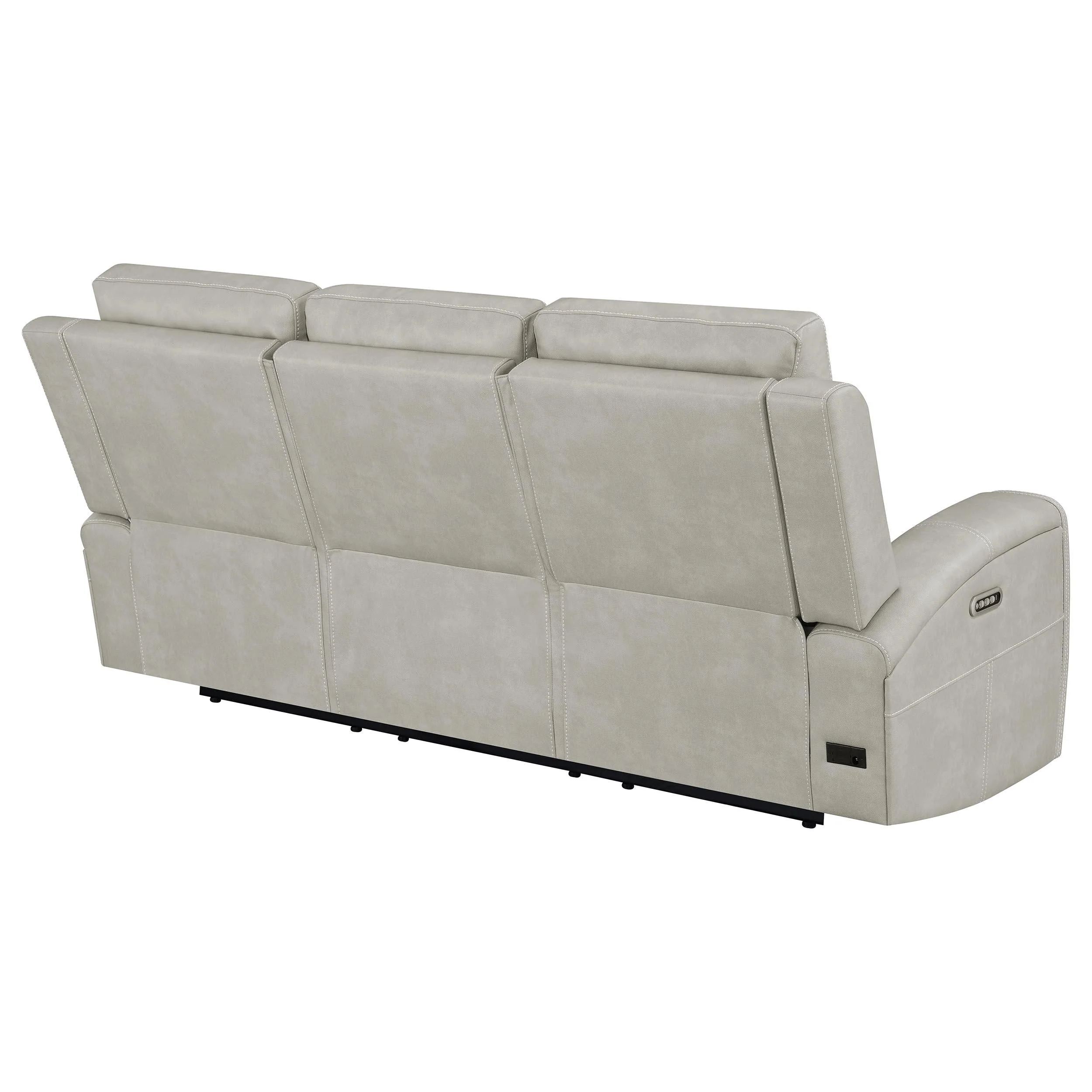 Brickston Triple Power Reclining Sofa Grey - Image 7