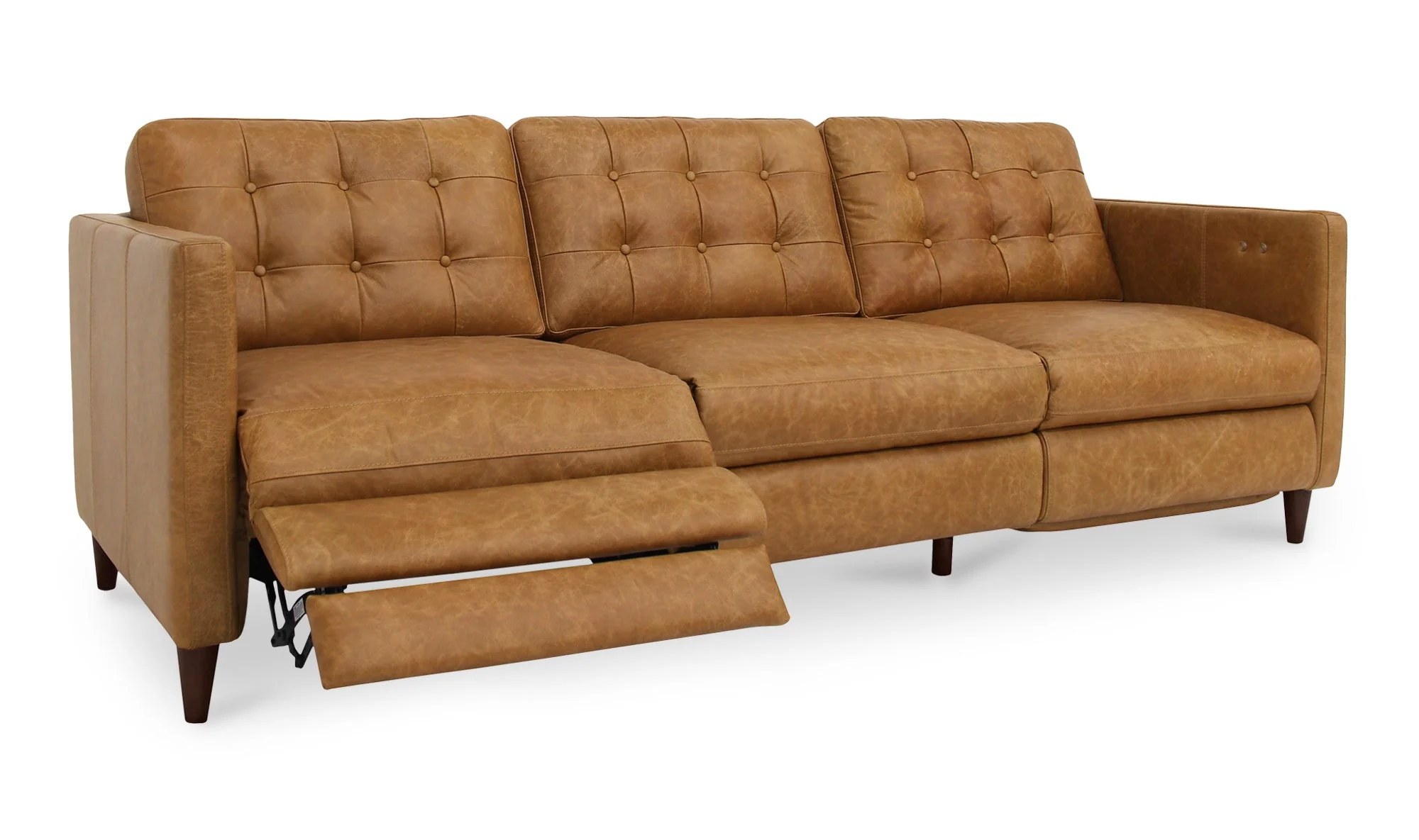 Bridgers Power Recliner Sofa Tan Leather - Image 3