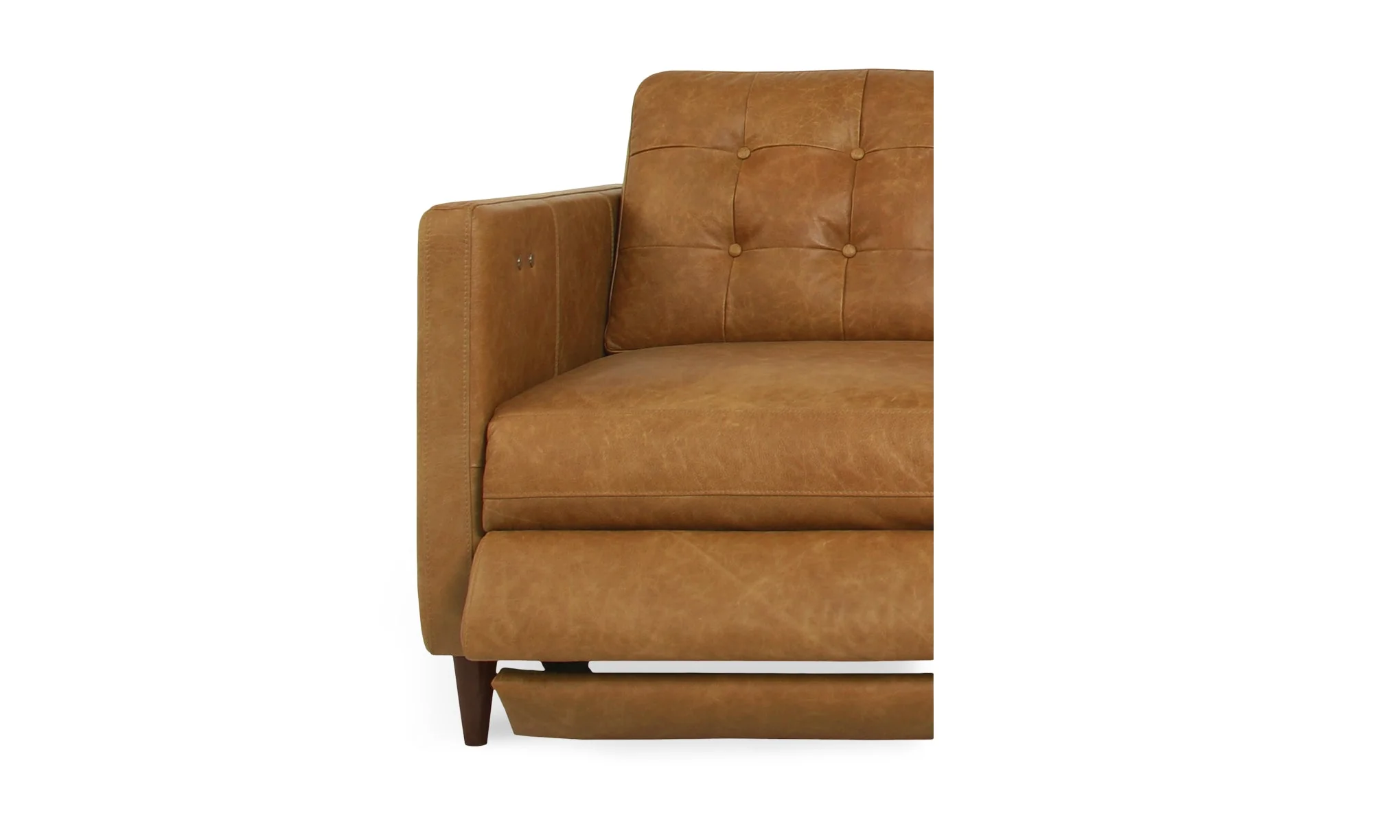 Bridgers Power Recliner Sofa Tan Leather - Image 9