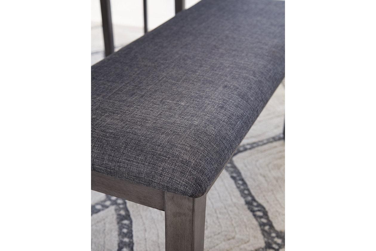 Bridson Gray Dining Table and Chairs with Bench - Image 4