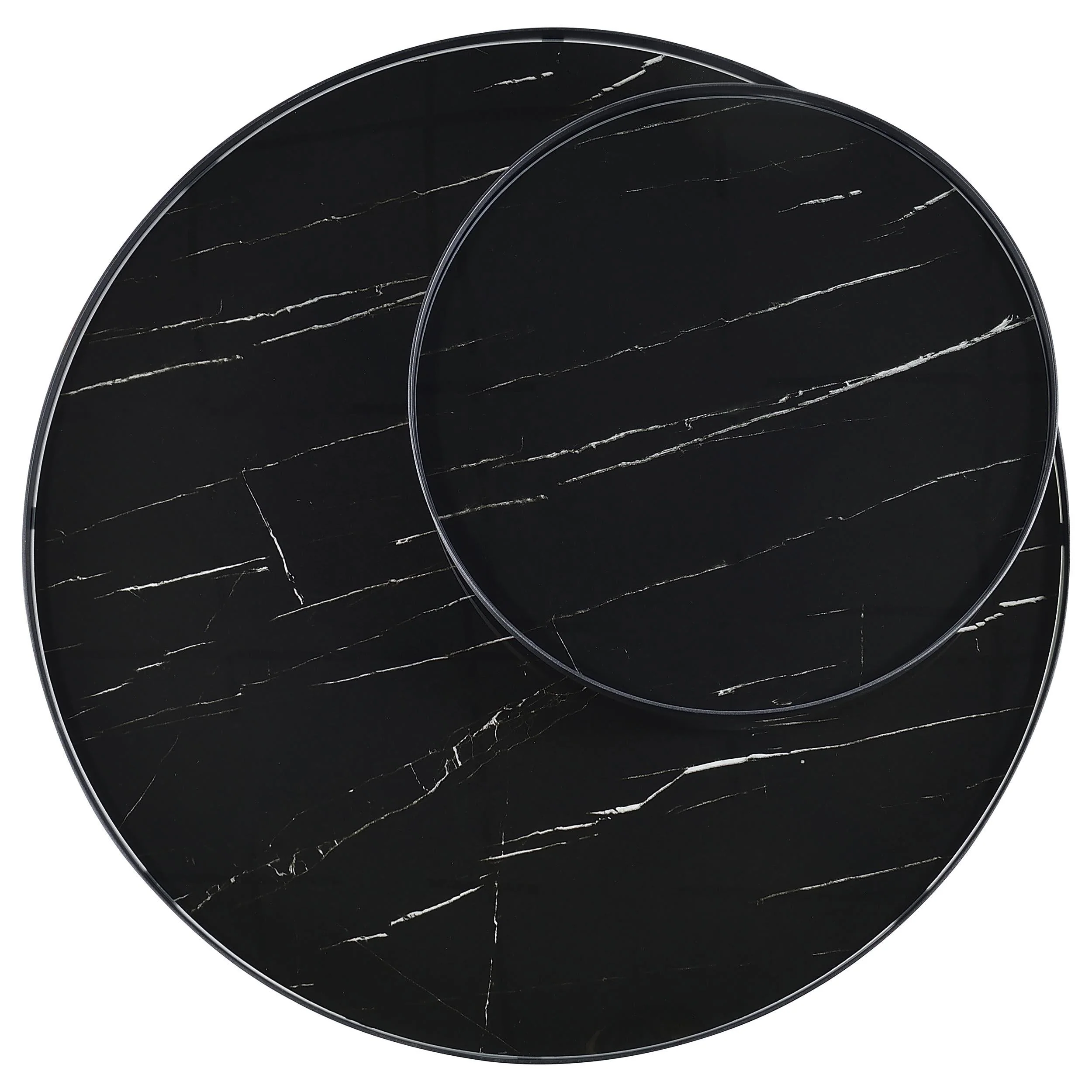 Briggs Black 3-Piece Round Coffee and End Table Set - Image 8