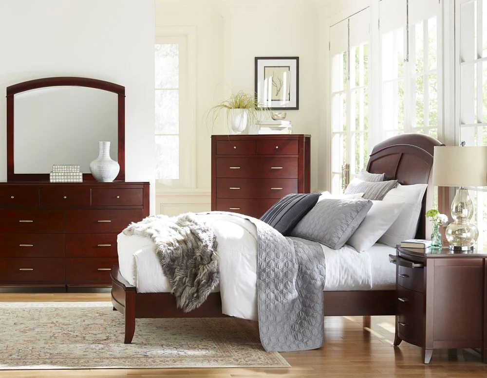 Brighton Wood Twin Sleigh Bed in Cinnamon - Image 3