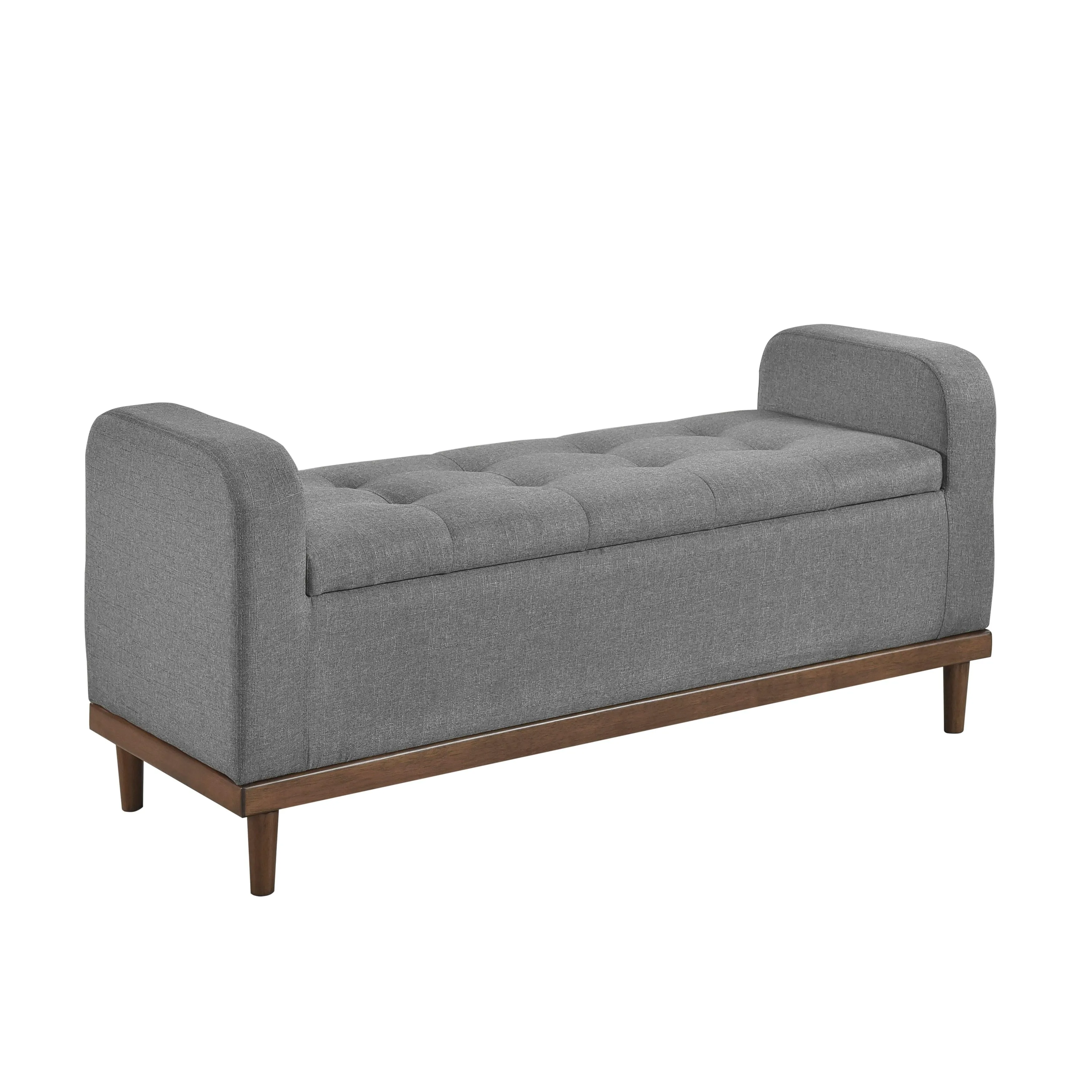 Brigitte Gray Lift Top Storage Bench - Image 8