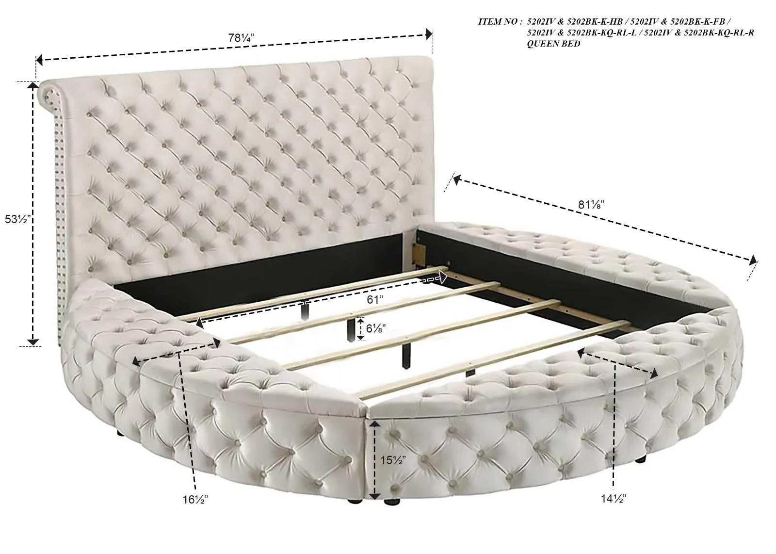 Brigitte Ivory Queen Upholstered Storage Panel Bed - Image 7