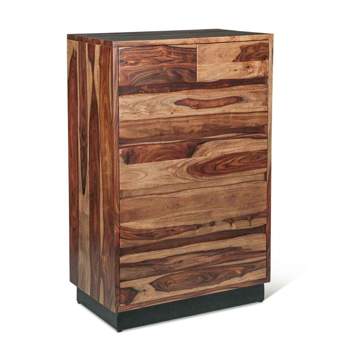 Brisbane 34" Tall Chest with Plinth Base in Natural Sheesham