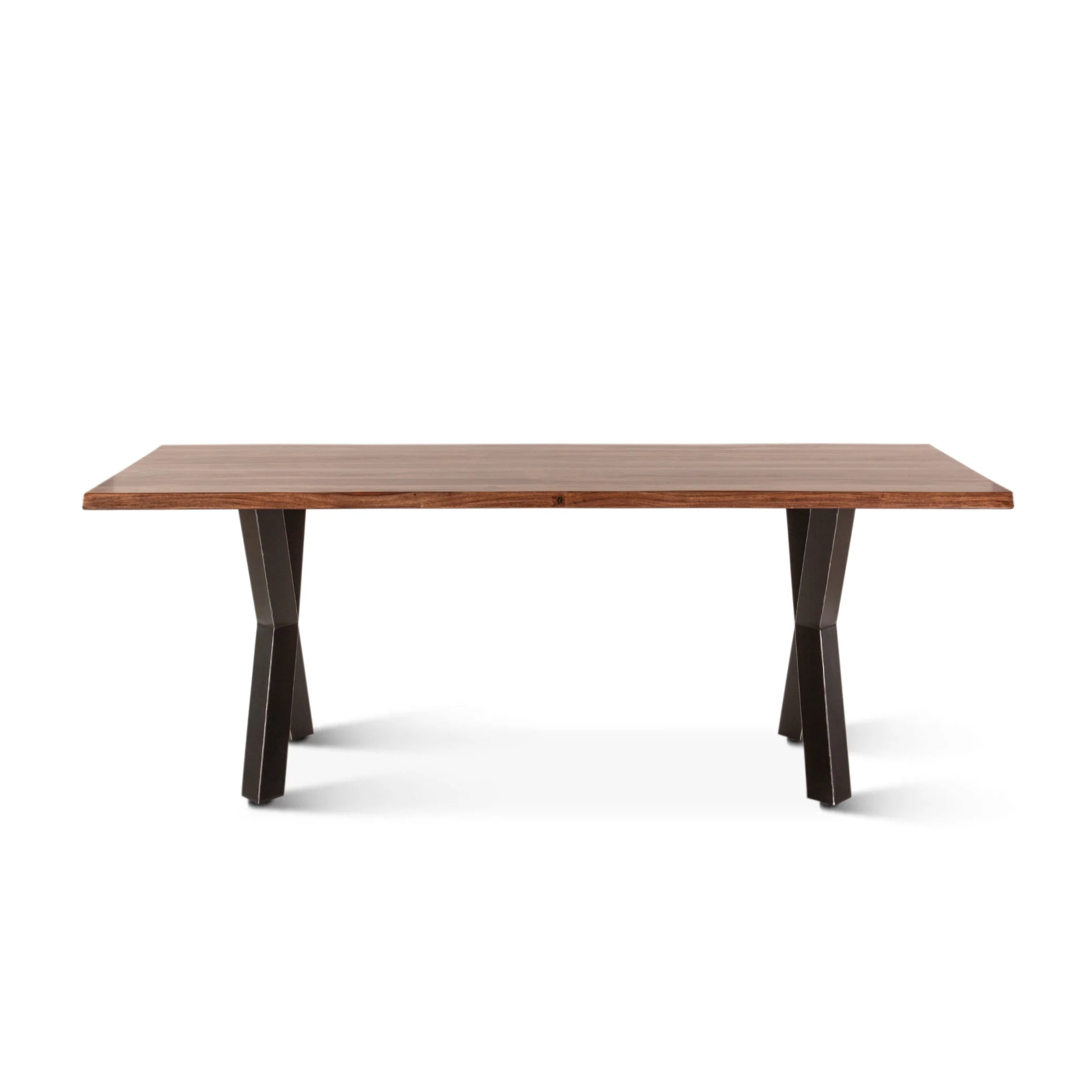 Brisbane 80" Dining Table in Natural Sheesham Wood and Iron - Image 4