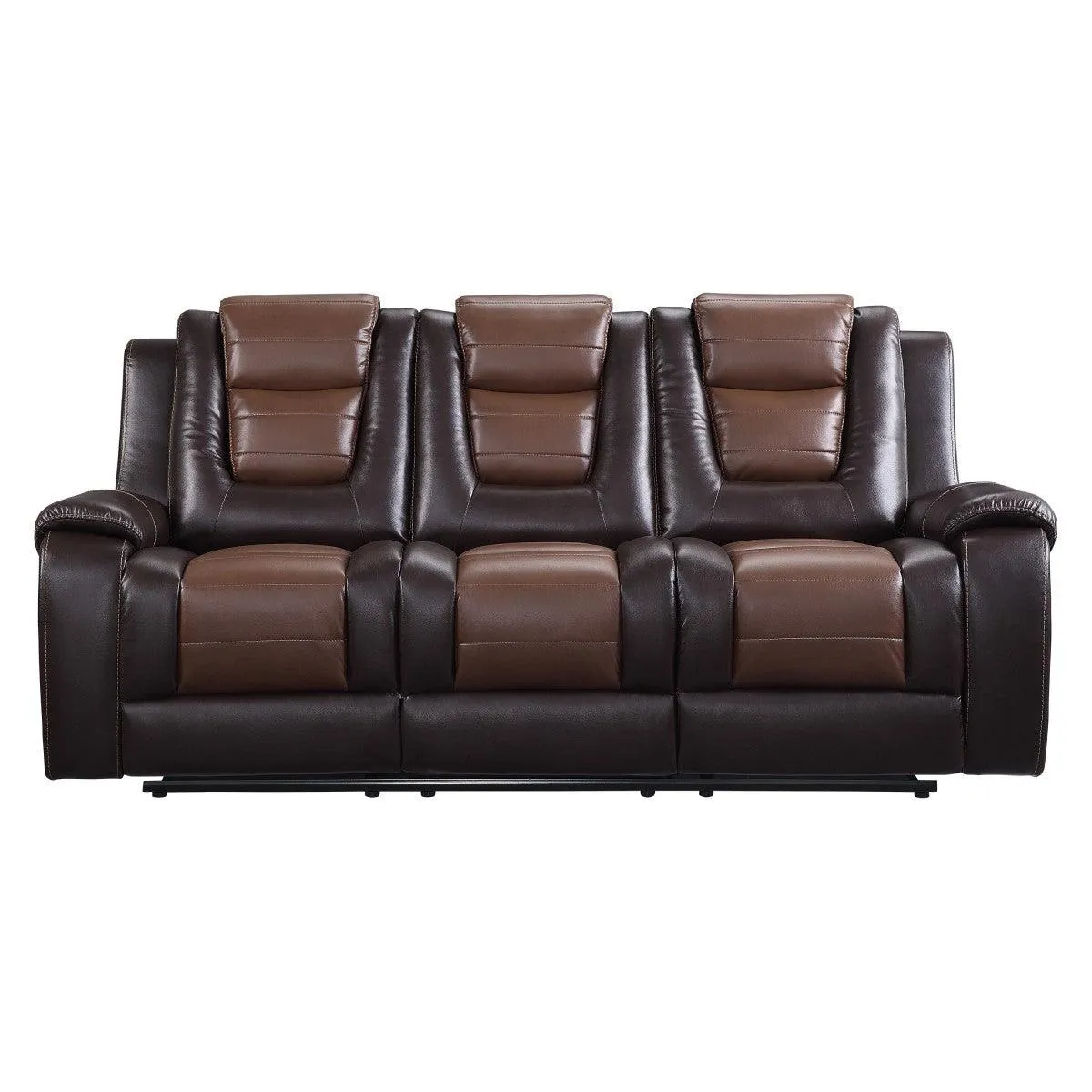 Briscoe Brown Double Reclining Living Room Set - Image 3