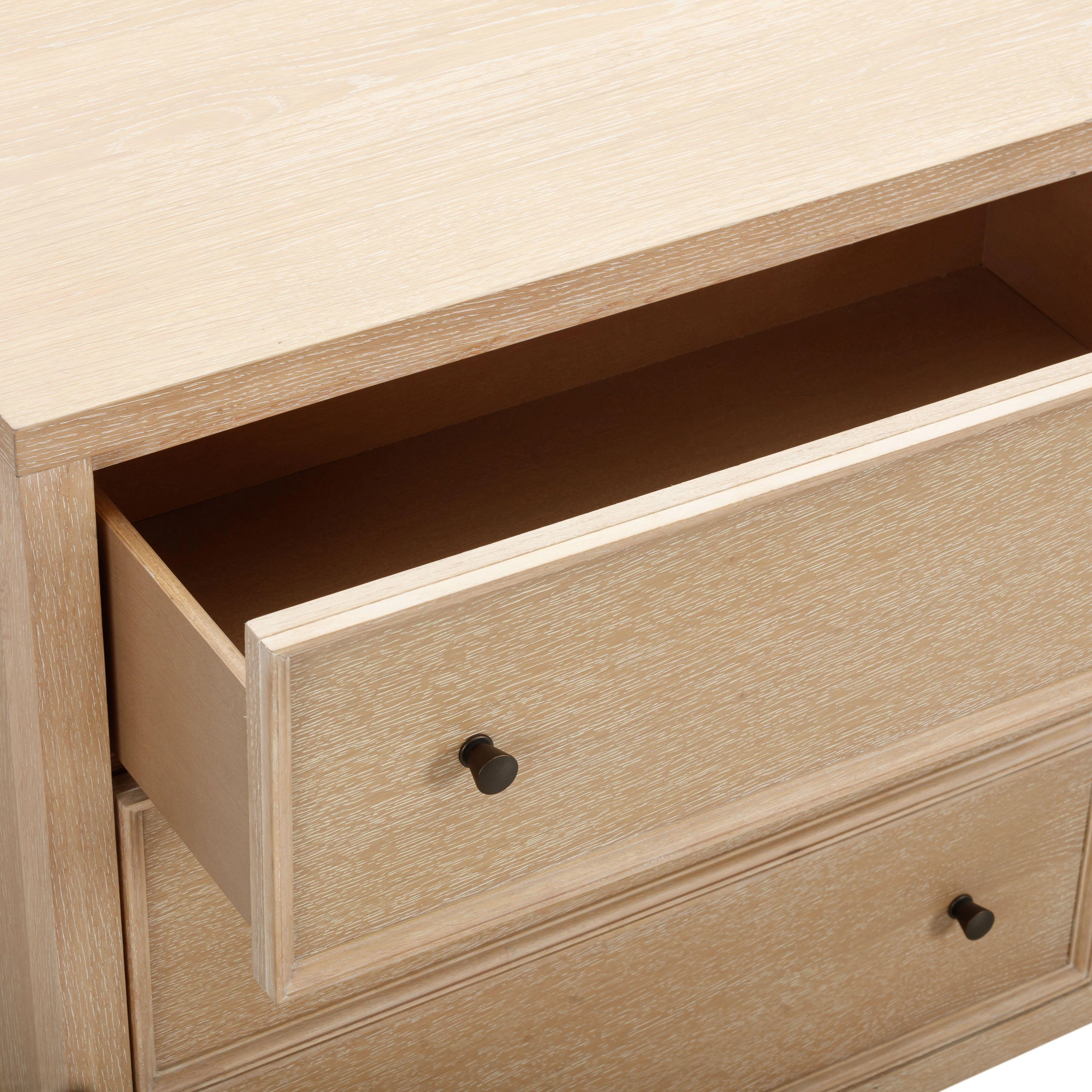 Bristol Park Whitewashed Oak Wood Dresser - Image 9