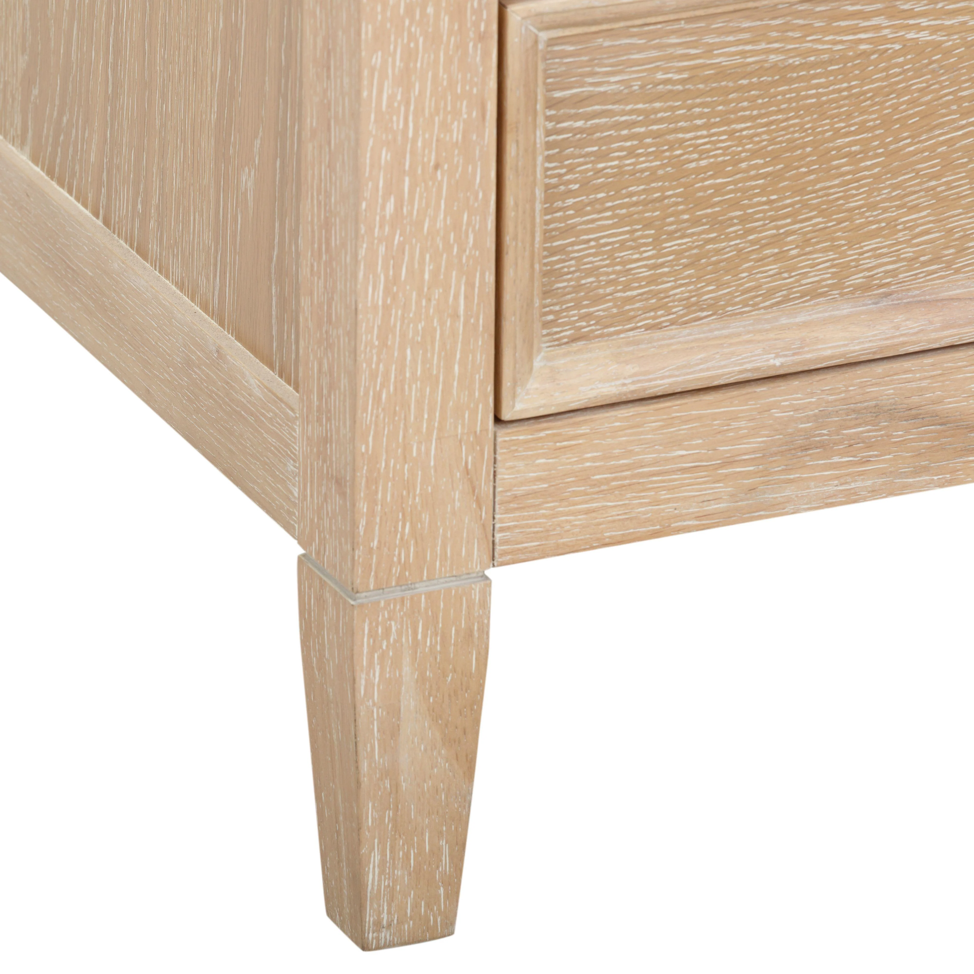 Bristol Park Whitewashed Oak Wood  Large Nightstand - Image 10