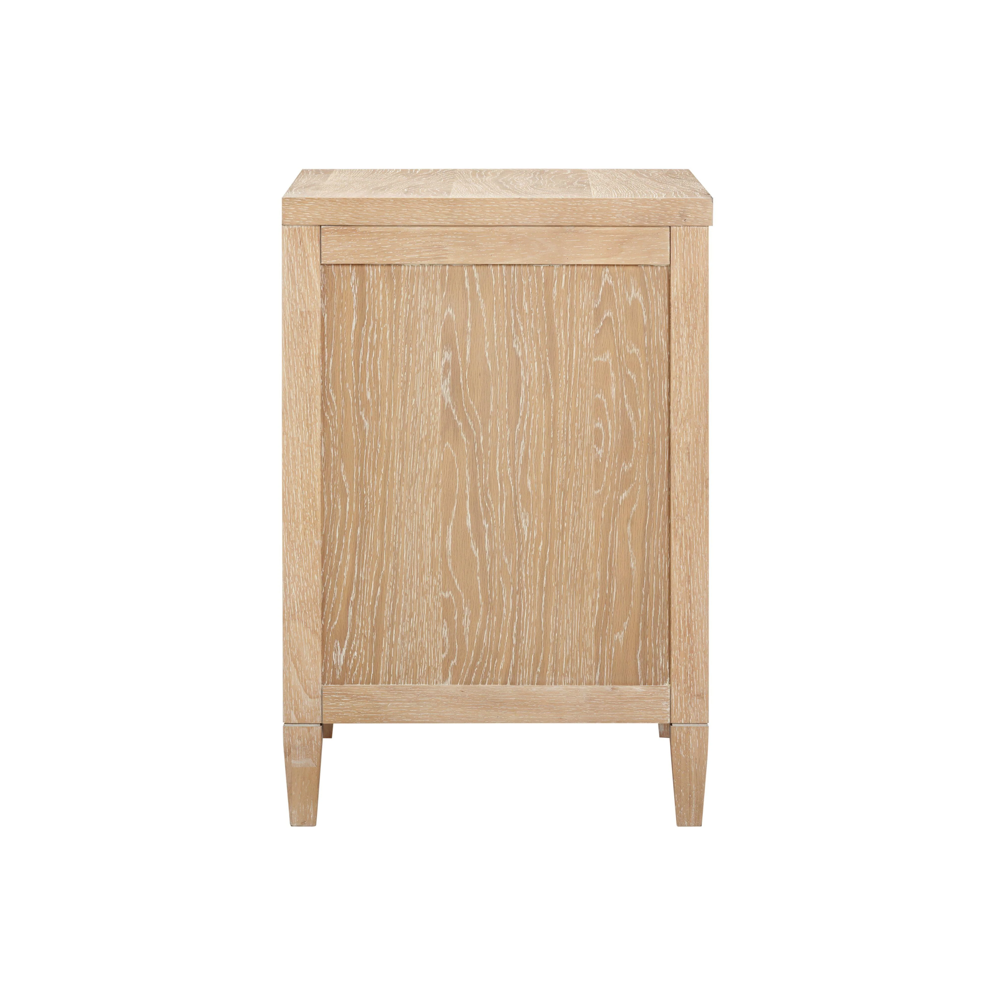 Bristol Park Whitewashed Oak Wood  Large Nightstand - Image 7