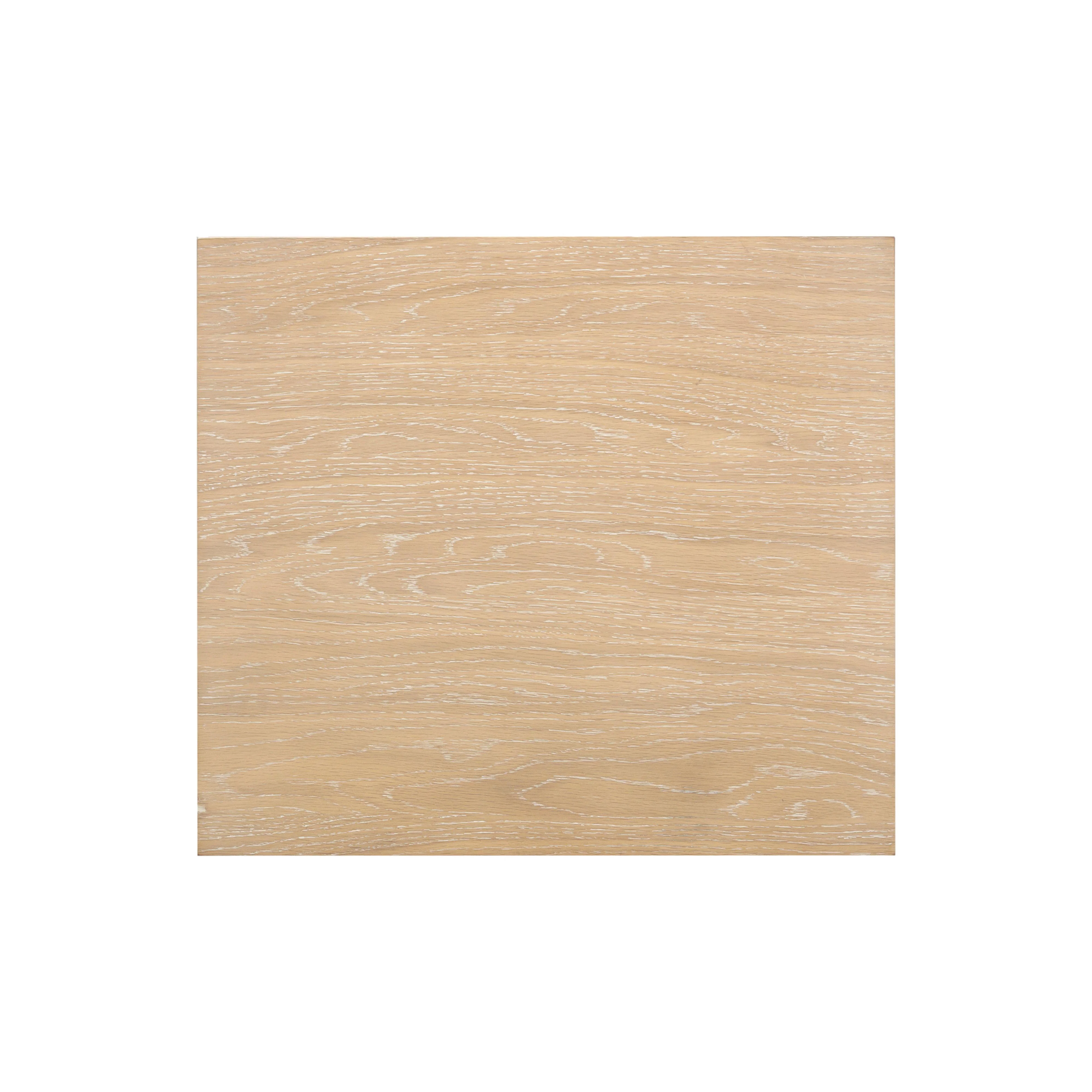 Bristol Park Whitewashed Oak Wood Open Nightstand - Image 3