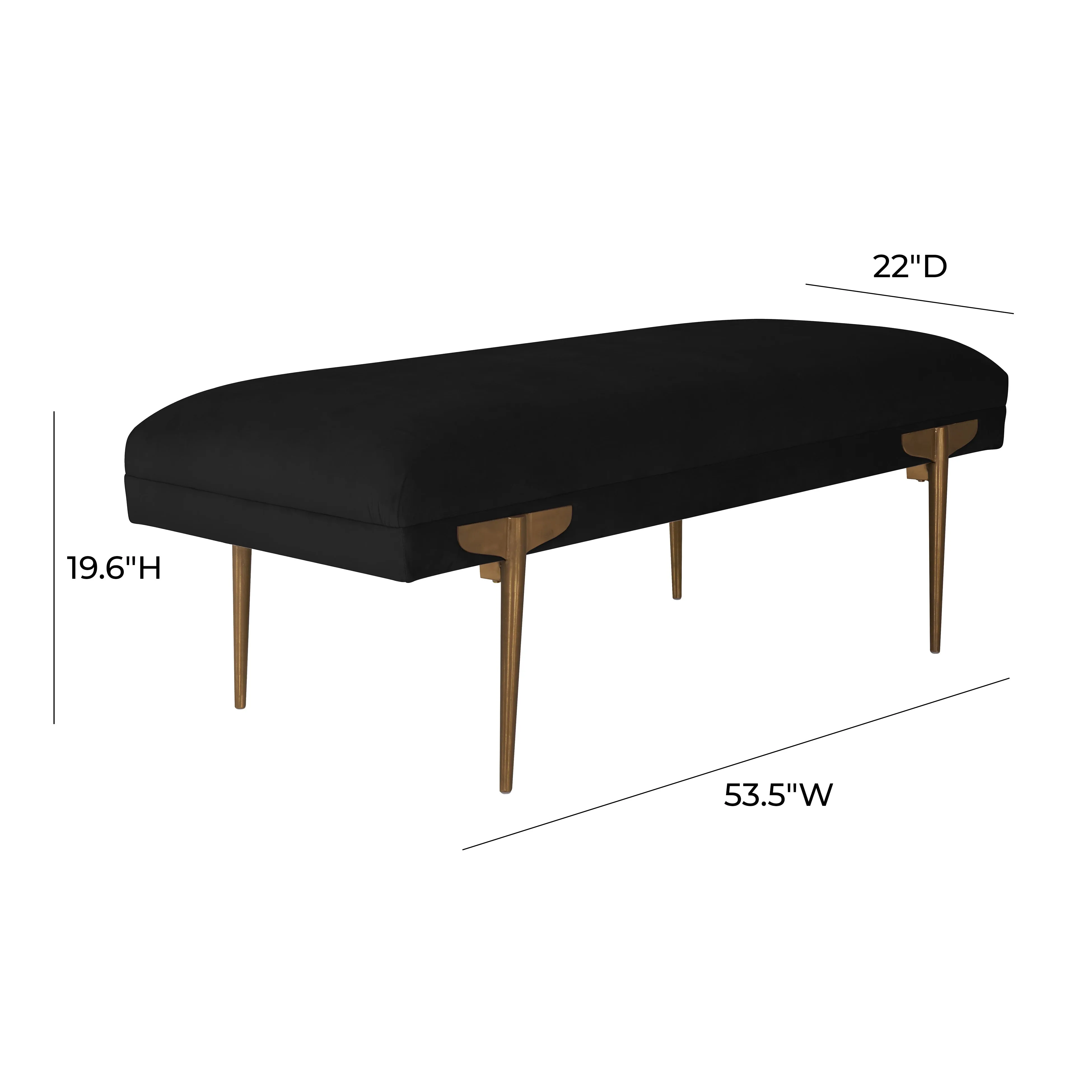 Brno Velvet Bench - Image 10