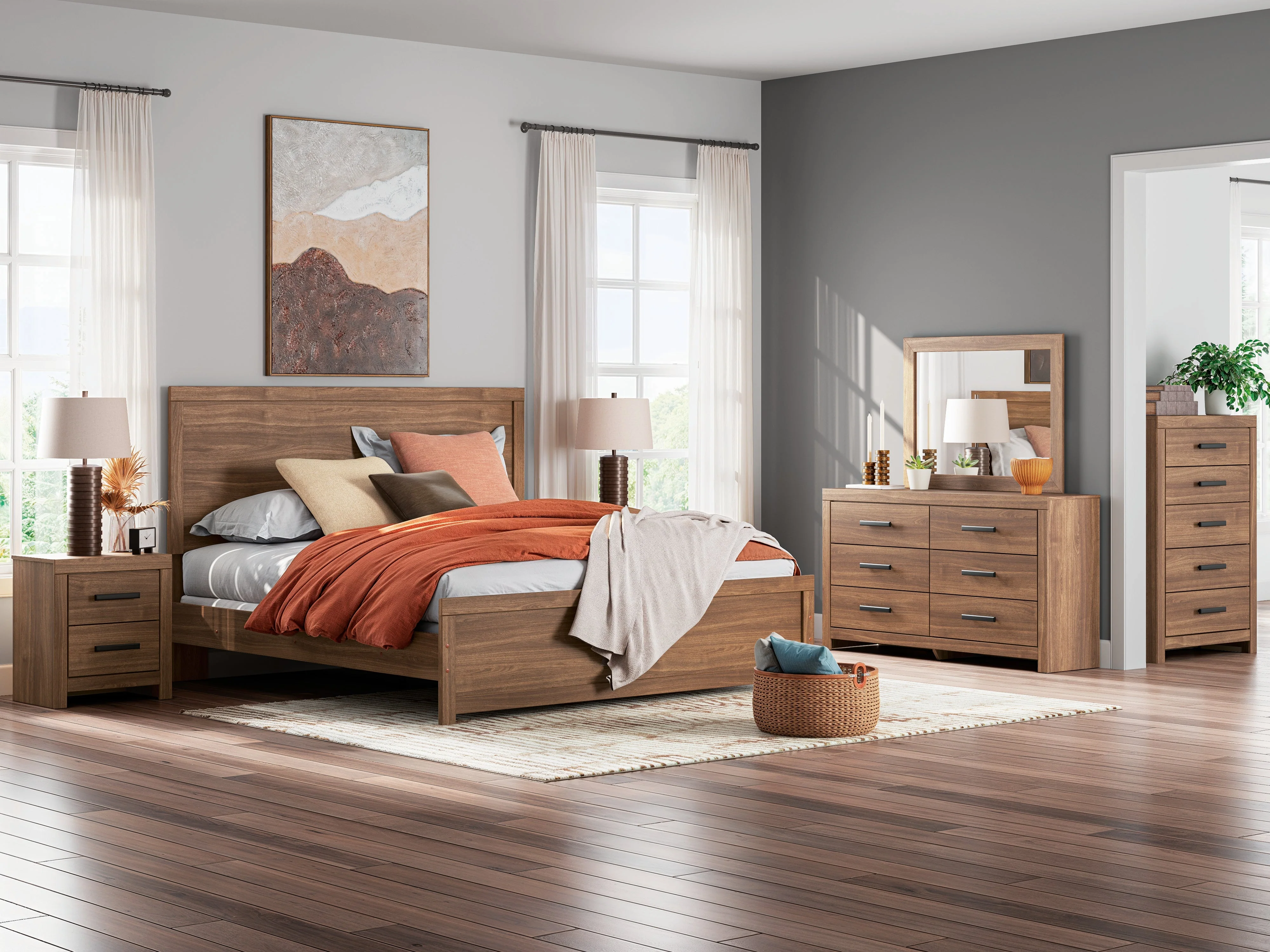 Broachmyn Auburn Panel Bedroom Set