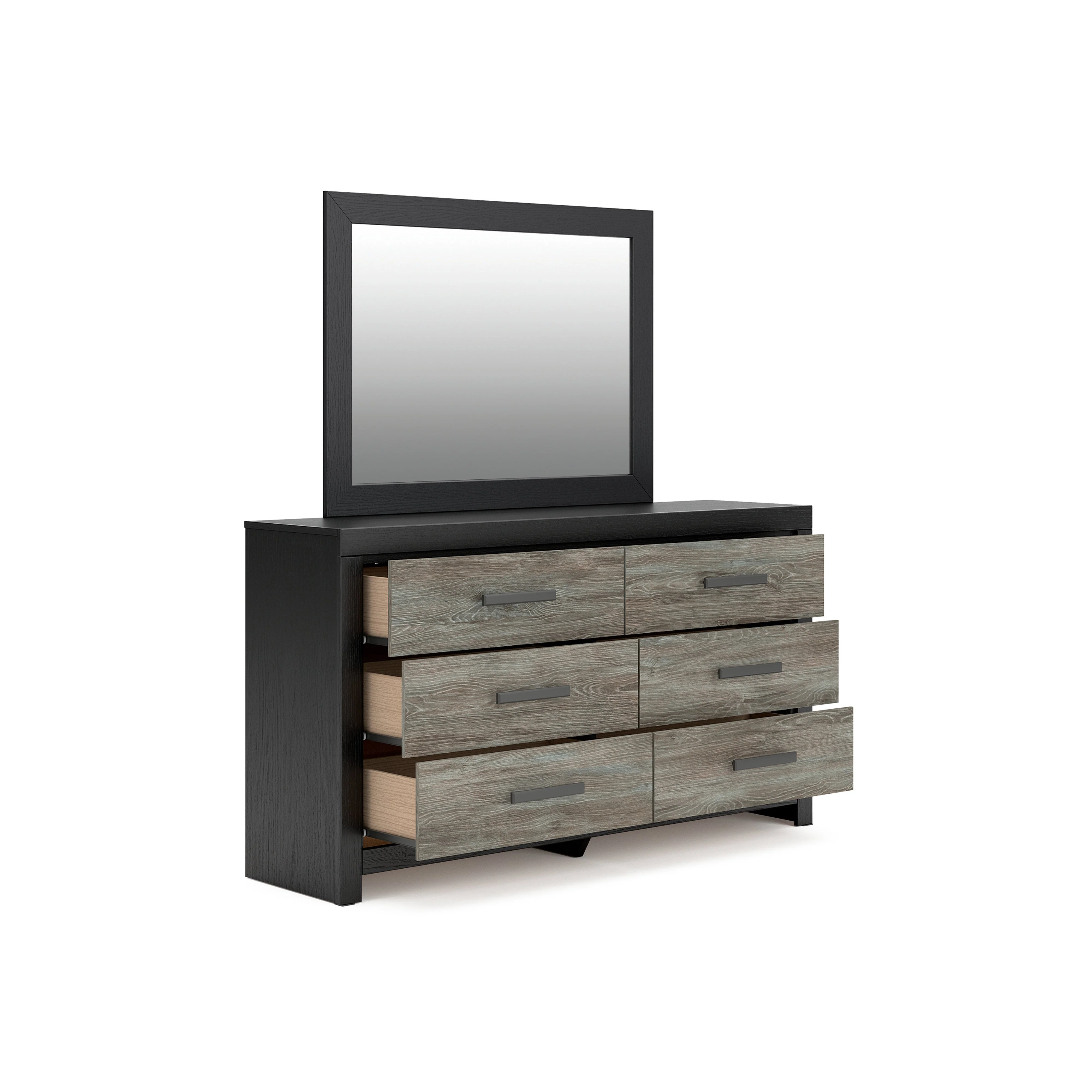 Broachmyn Black/Gray Bookcase Panel Bedroom Set - Image 16