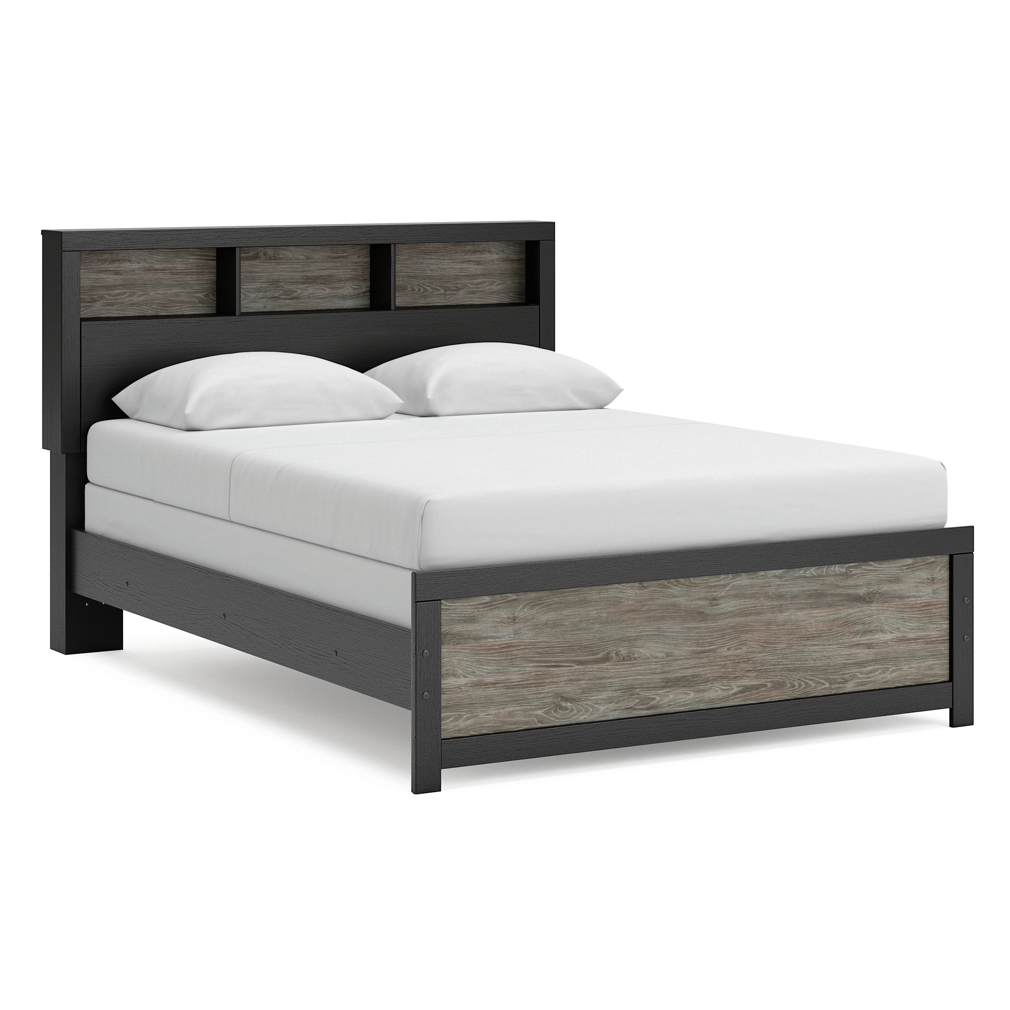 Broachmyn Black/Gray Bookcase Panel Bedroom Set - Image 3