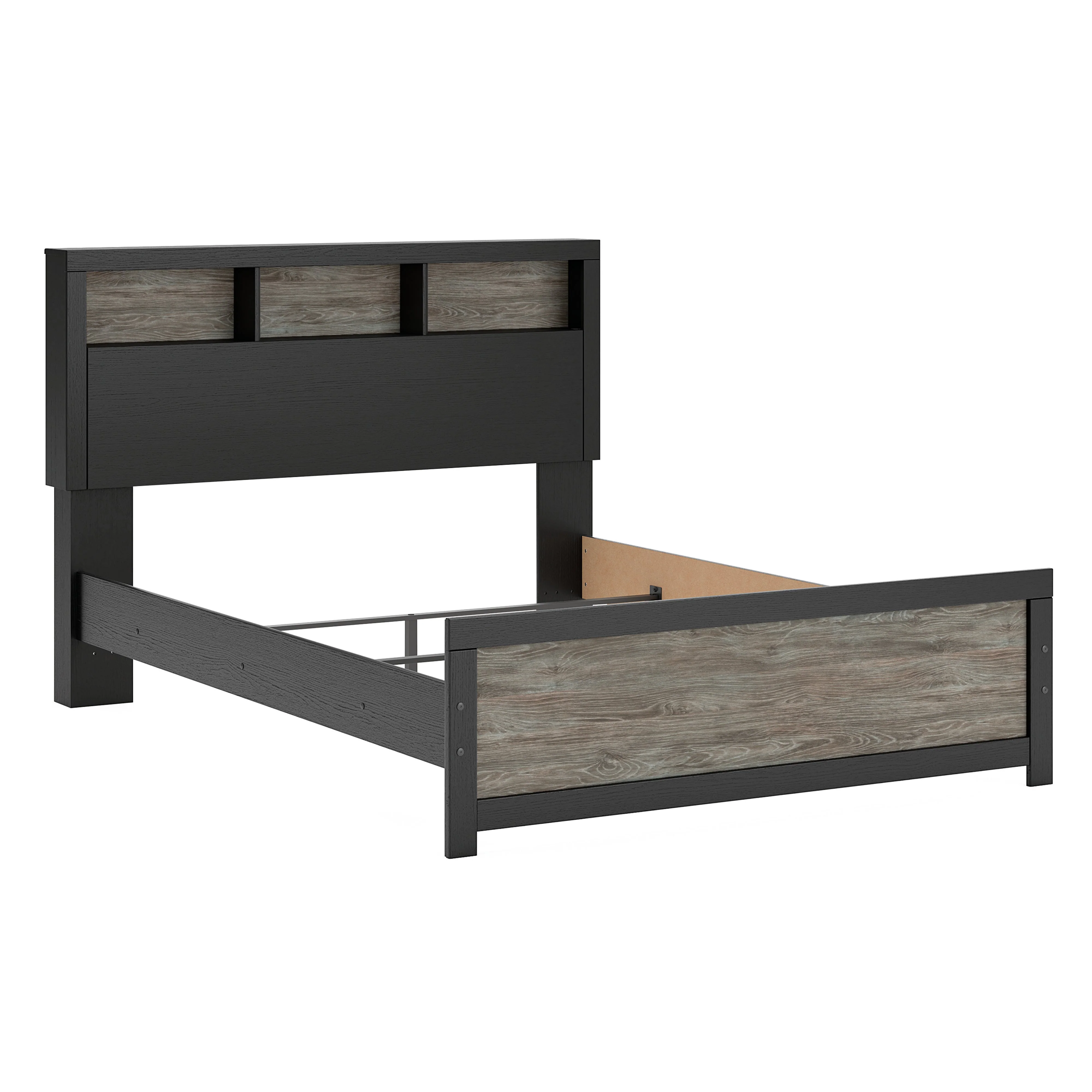 Broachmyn Black/Gray Bookcase Panel Bedroom Set - Image 4